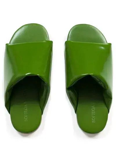 Bottega Veneta o1n1vont1225 Cushion Slides in Green Size US 4 / IT 34 - 4 Thumbnail