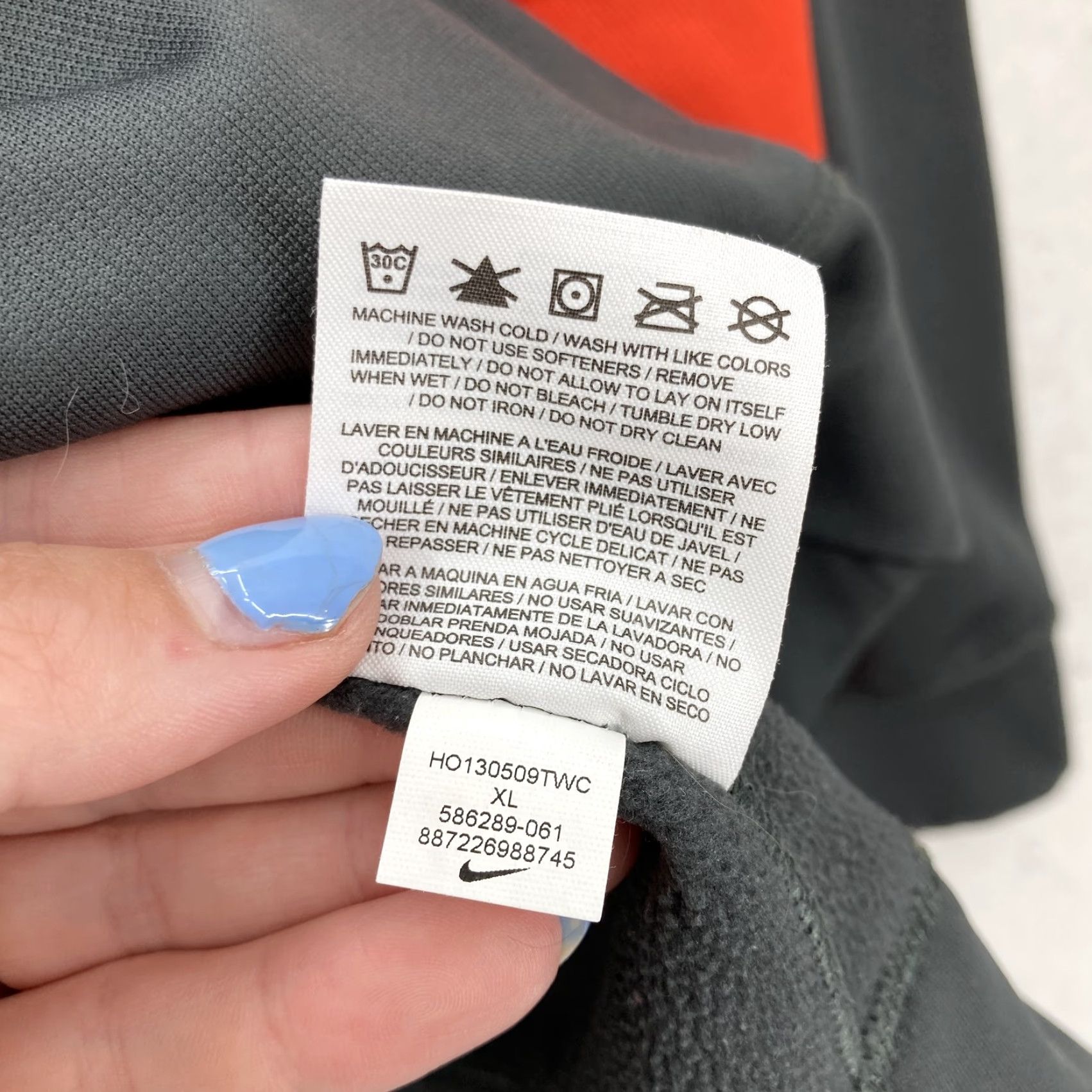 Nike Nike Hoodie Mens XL Gray Orange Therma-Fit Pullover Swoosh Knockout Annihilator Size US XL / EU 56 / 4 - 6 Thumbnail