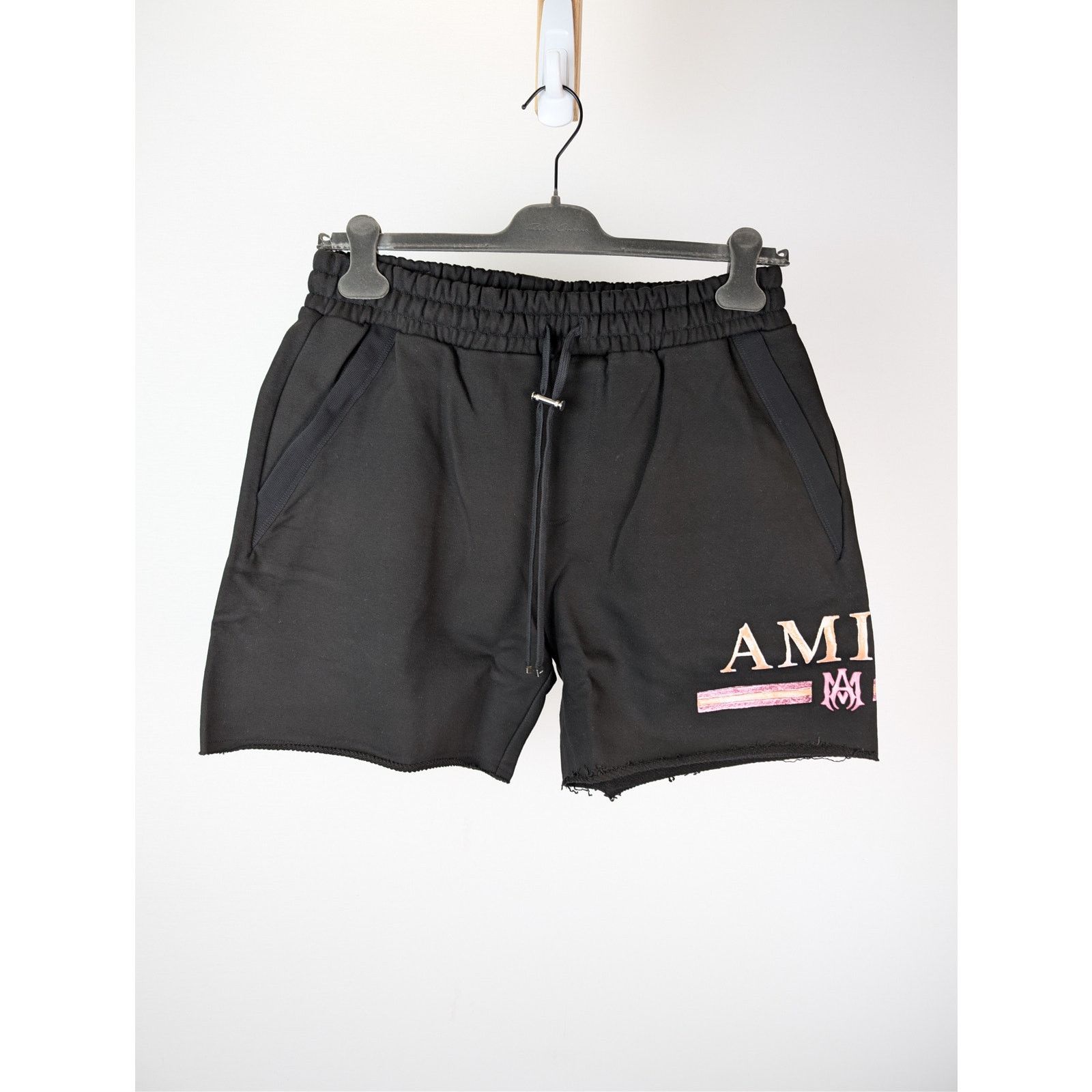 Amiri o1rshd1 MA Watercolor Bar Sweatshort in Black Size US 32 / EU 48 - 9 Thumbnail