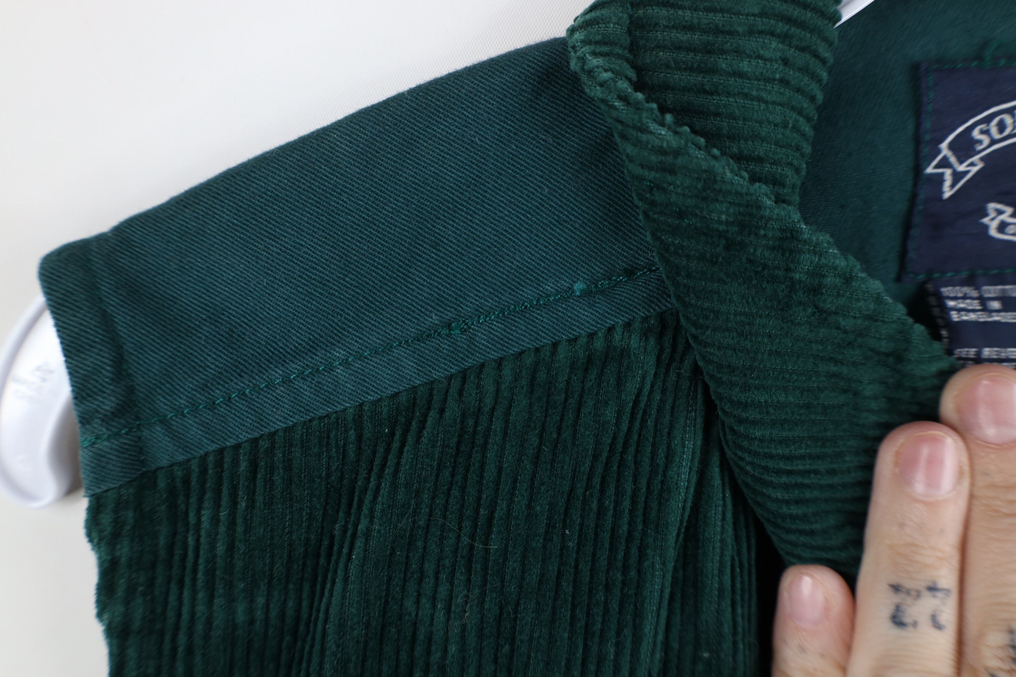 Vintage Vintage 90s Streetwear Corduroy Button Vest Jacket Green Size S / US 4 / IT 40 - 7 Thumbnail