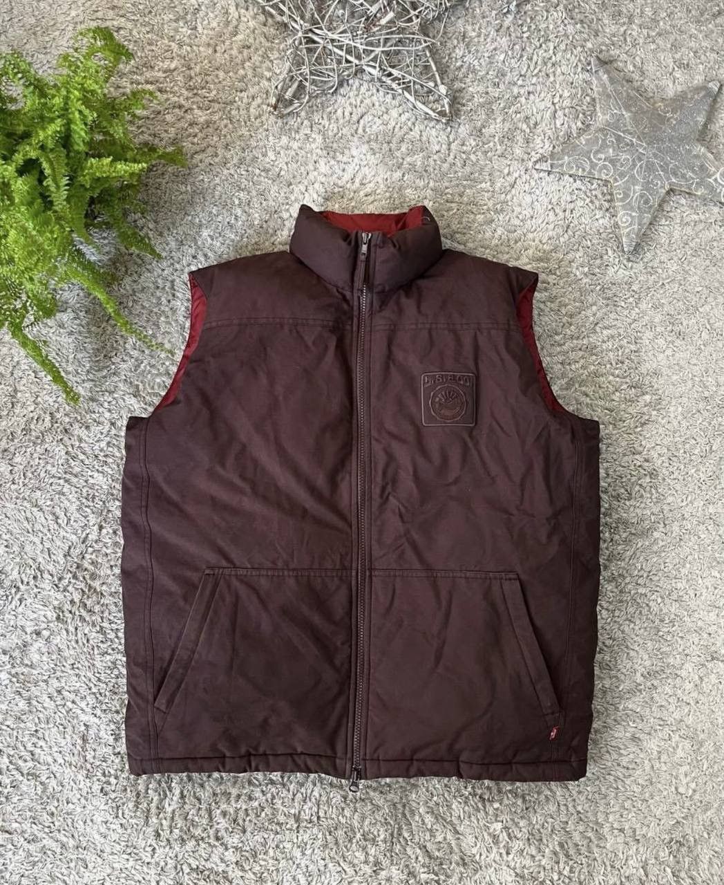 Levi's 00s Levis Red TAB Vintage Down Puffer Retro Vest Size US L / EU 52-54 / 3 - 2 Thumbnail