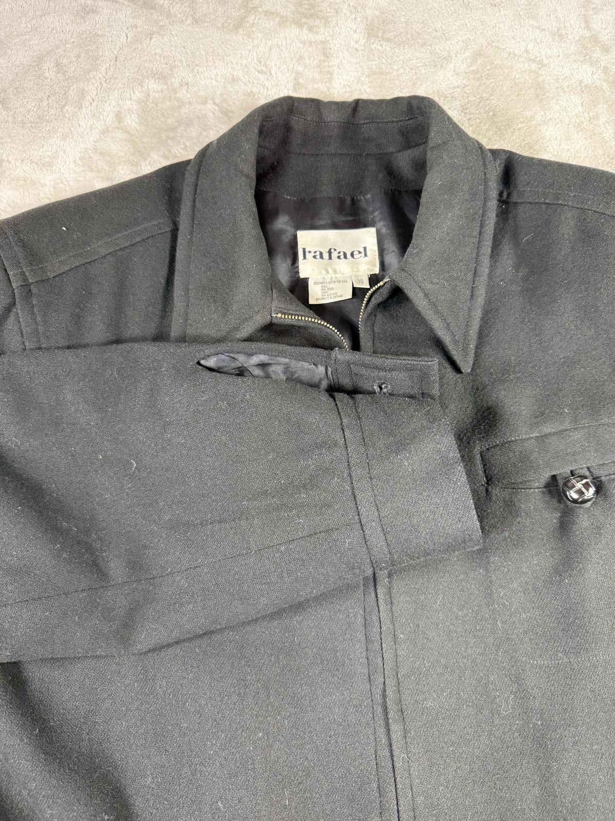 Other Rafael Jacket Women's 16 Black 100% Wool Full Zip Size US L / EU 52-54 / 3 - 1 Thumbnail