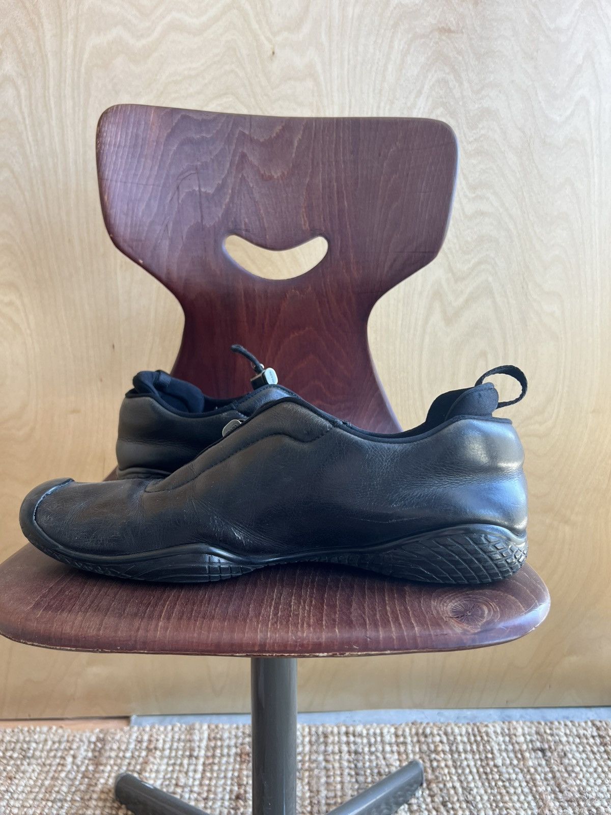 Prada Vintage Prada Sport Linea Rossa Black Leather Sneakers Size US 9 / EU 42 - 6 Thumbnail