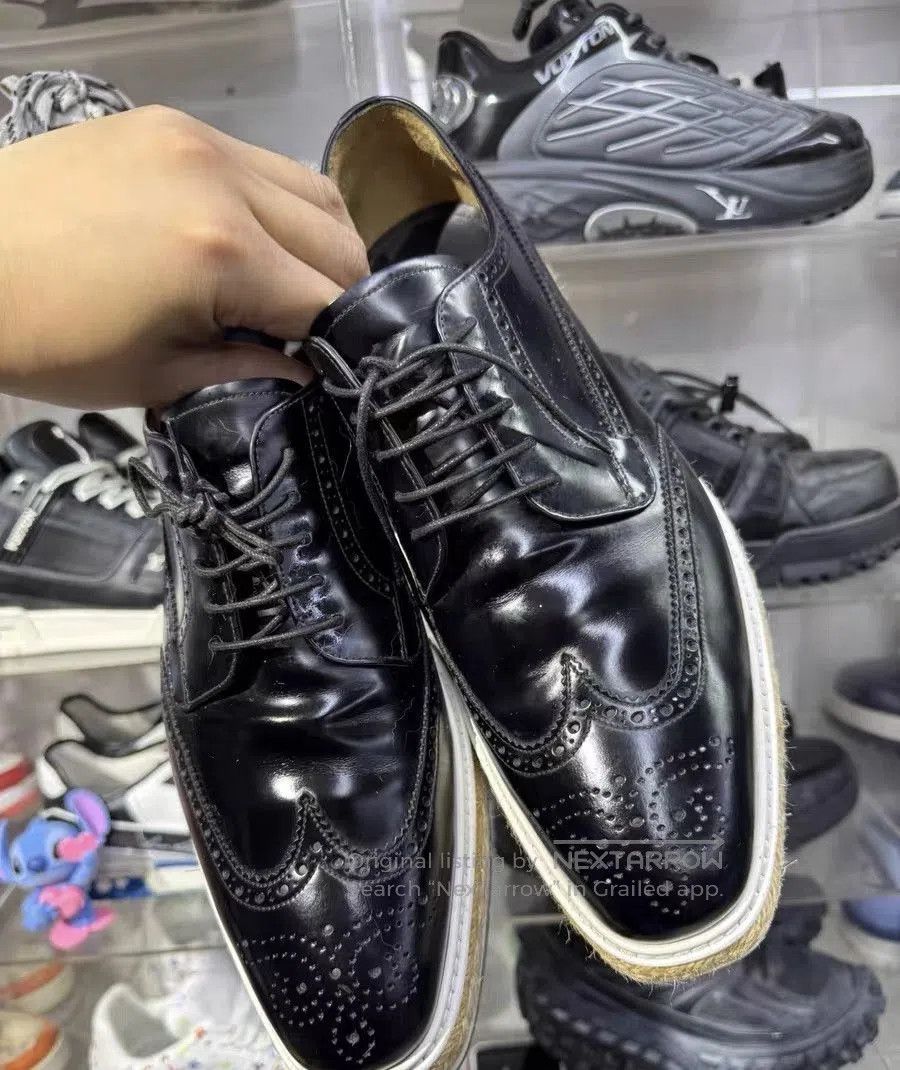 Prada Prada Classic Black Brogue Platform Shoes. Size US 10 / EU 43 - 8 Thumbnail