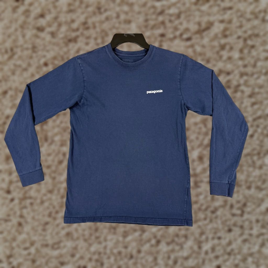 Patagonia Patagonia Shirt Men XS Blue Long Sleeve Crew Neck Logo T-Shirt Size US XS / EU 42 / 0 - 1 Thumbnail