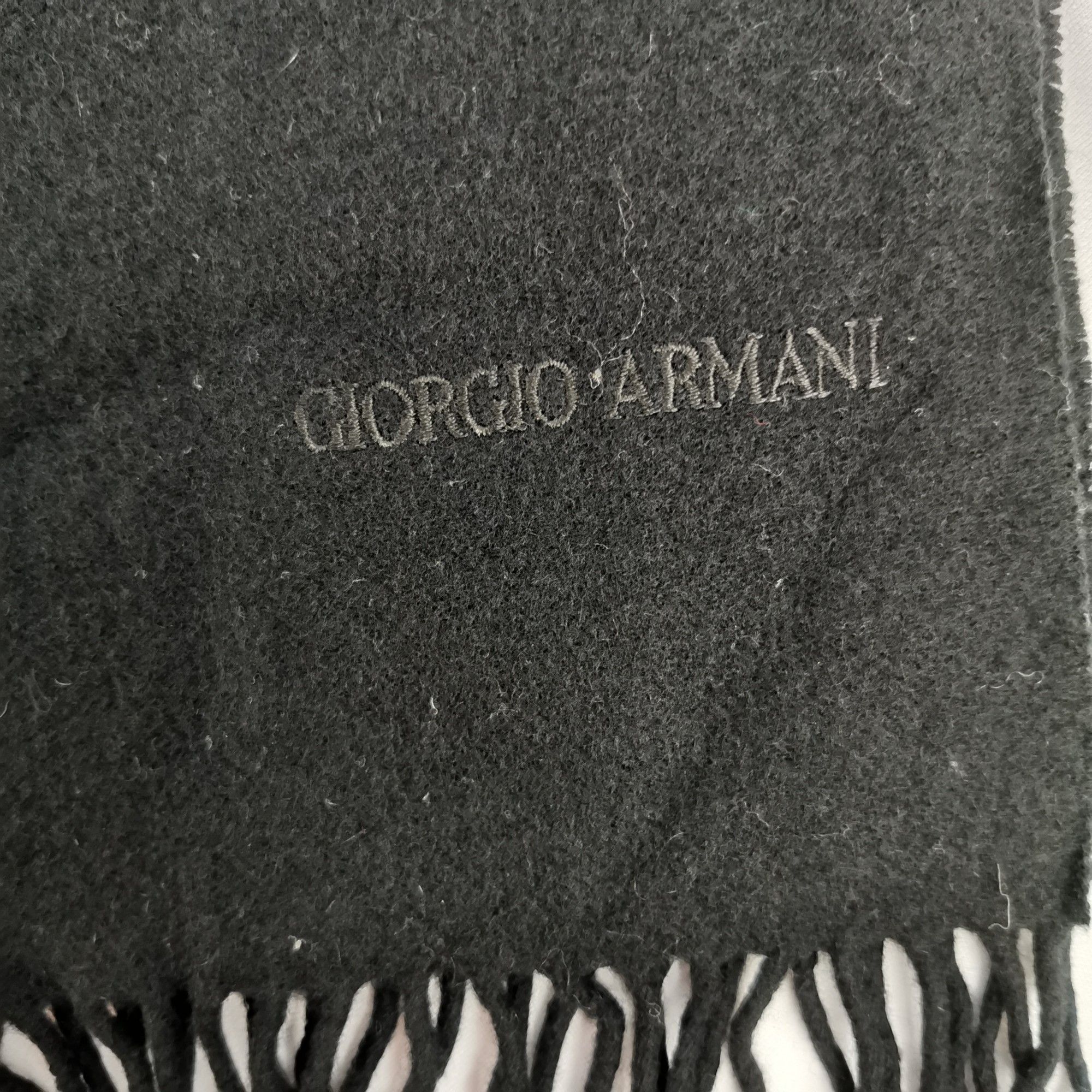 Giorgio Armani Vintage Giorgio Armani Scarf Wool Cashmere Muffler Scarves Size ONE SIZE - 4 Thumbnail