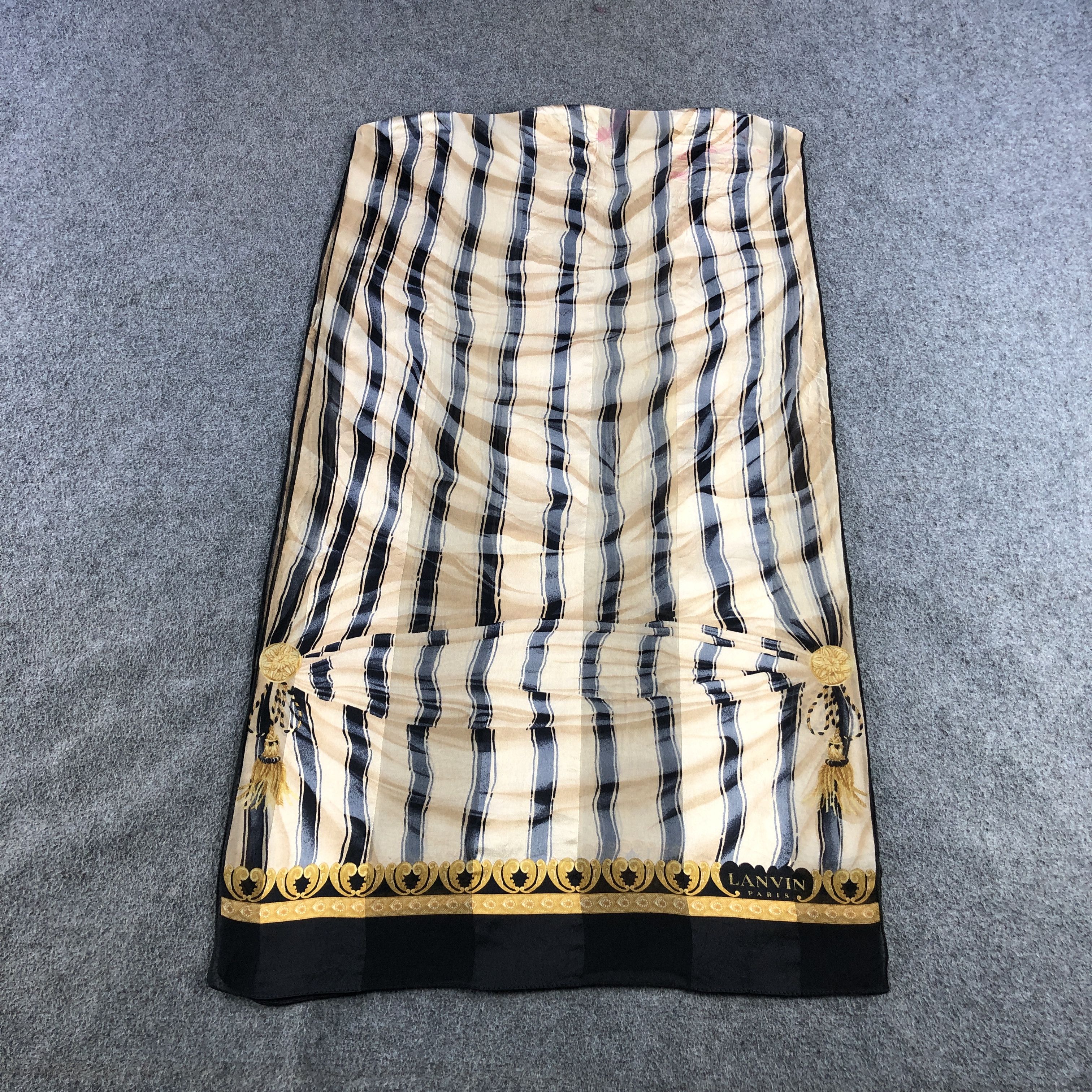 Lanvin Lanvin Hand Rolled Silk Stole Silk Scarf M1383 Size ONE SIZE - 2 Thumbnail