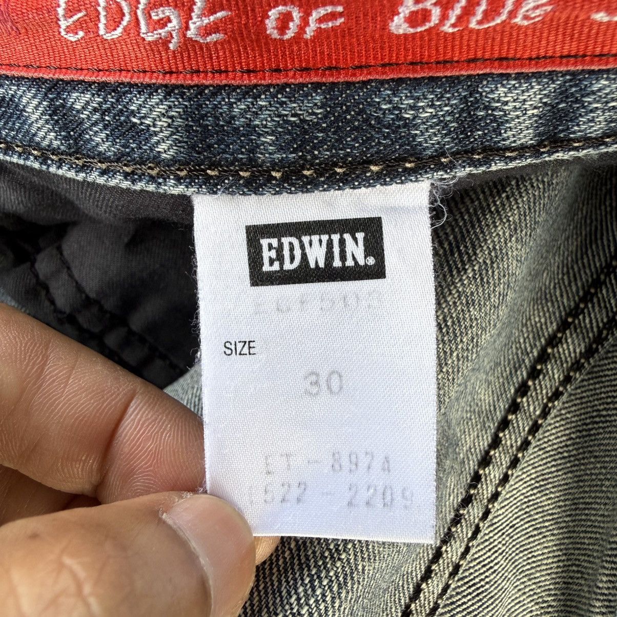 Edwin W32x33 Vintage Edwin Faded Mud Washer Jean Denim Pants Size US 32 / EU 48 - 14 Thumbnail