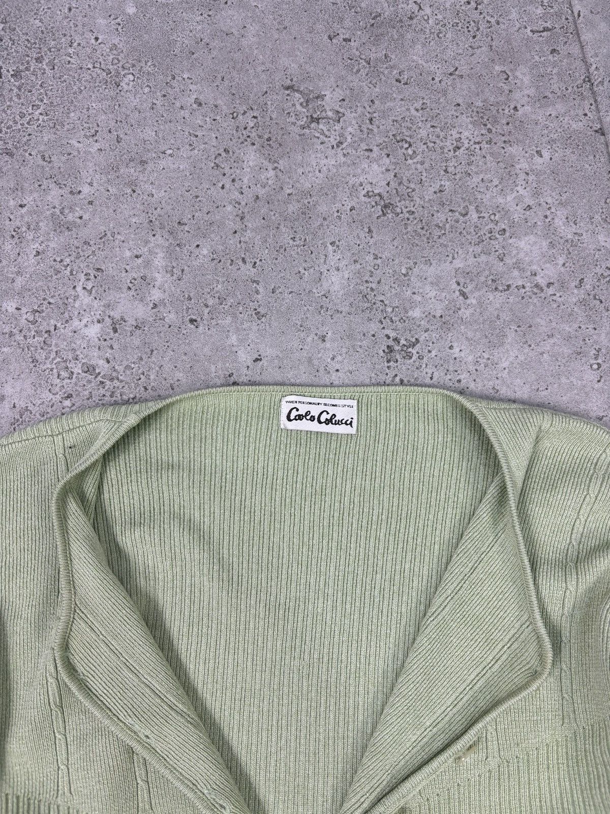 Carlo Colucci × Vintage Carlo Colucci Vintage Knit Sweater Cardigan Coogi Style 90s Size US L / EU 52-54 / 3 - 5 Thumbnail