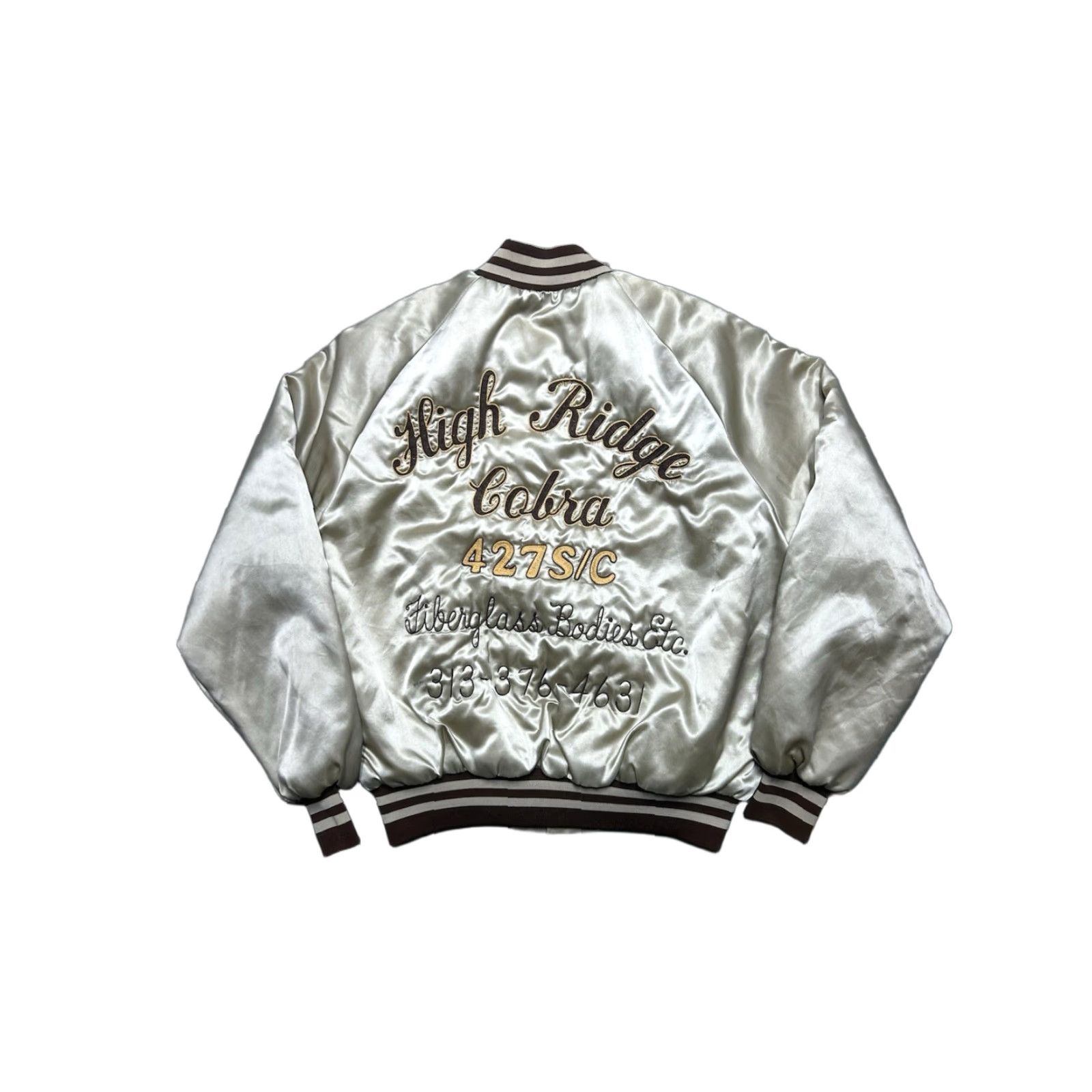 Vintage VINTAGE 80s satin bomber jacket Shelby cobra muscle car chainstitch Detroit Medium Size US M / EU 48-50 / 2 - 1 Thumbnail