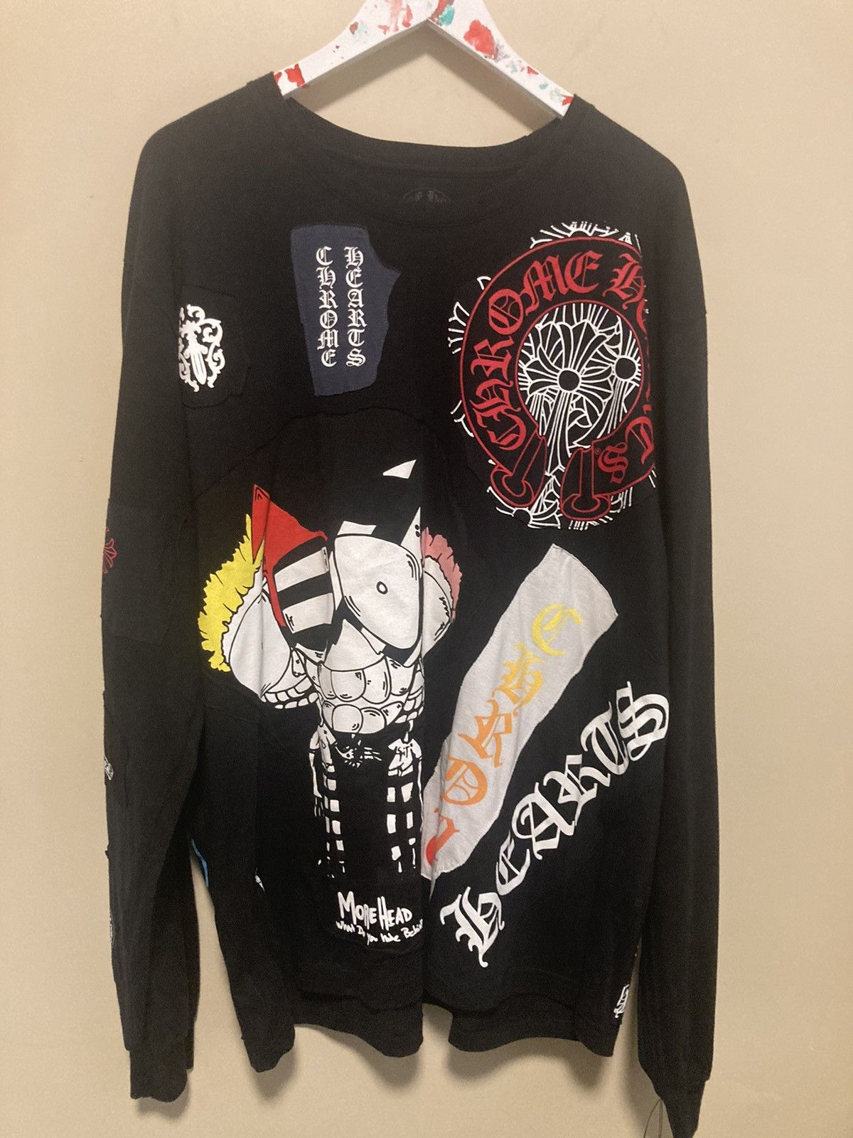 Chrome Hearts Chrome hearts 1 of 1 matty boy patchwork LS Tee fit 