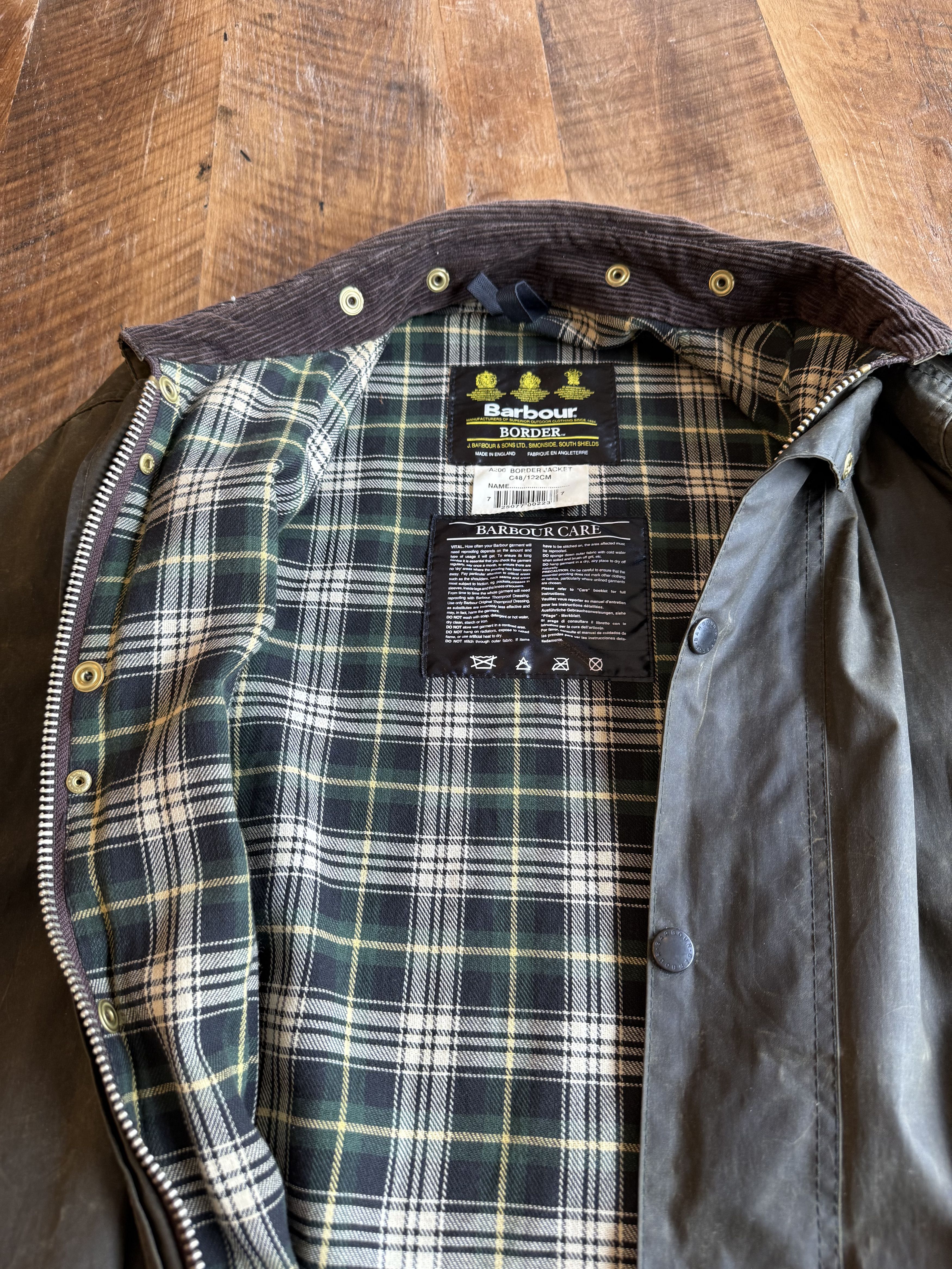 Barbour Barbour Border Waxed Jacket Olive Green Size Made in England Size US XXL / EU 58 / 5 - 7 Thumbnail