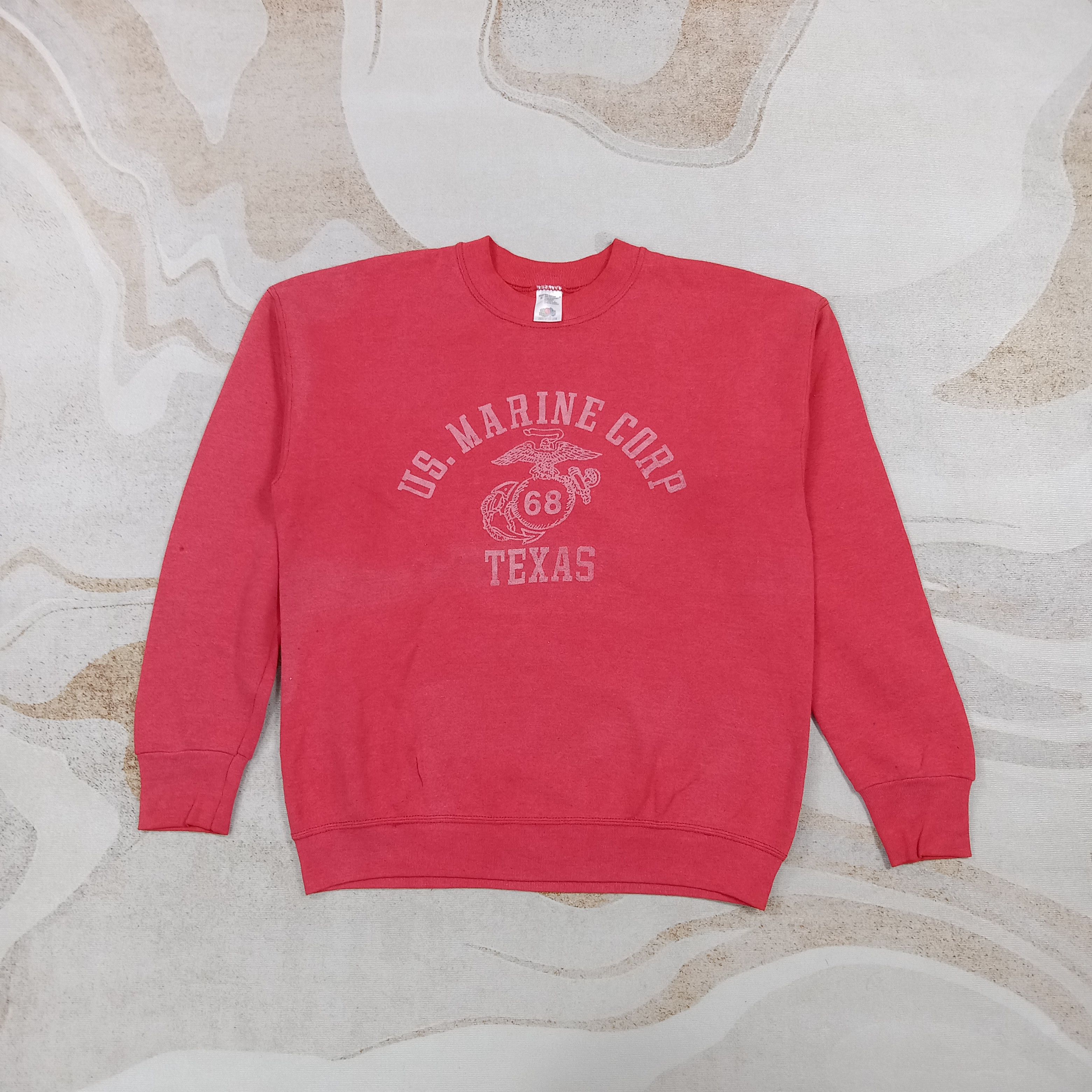 Vintage US Marine Corp Red Texas 68 USMC Sweatshirt C278N29 Size US M / EU 48-50 / 2 - 1 Thumbnail