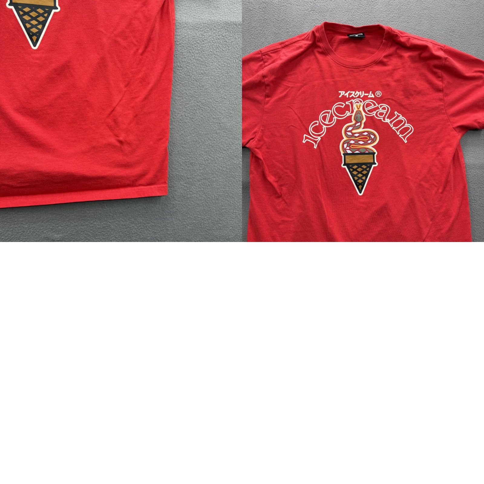 Vintage Icecream Shirt Mens Large Red Snake Ice Cream Cone Graphic Tee Streetwear Size US L / EU 52-54 / 3 - 8 Thumbnail