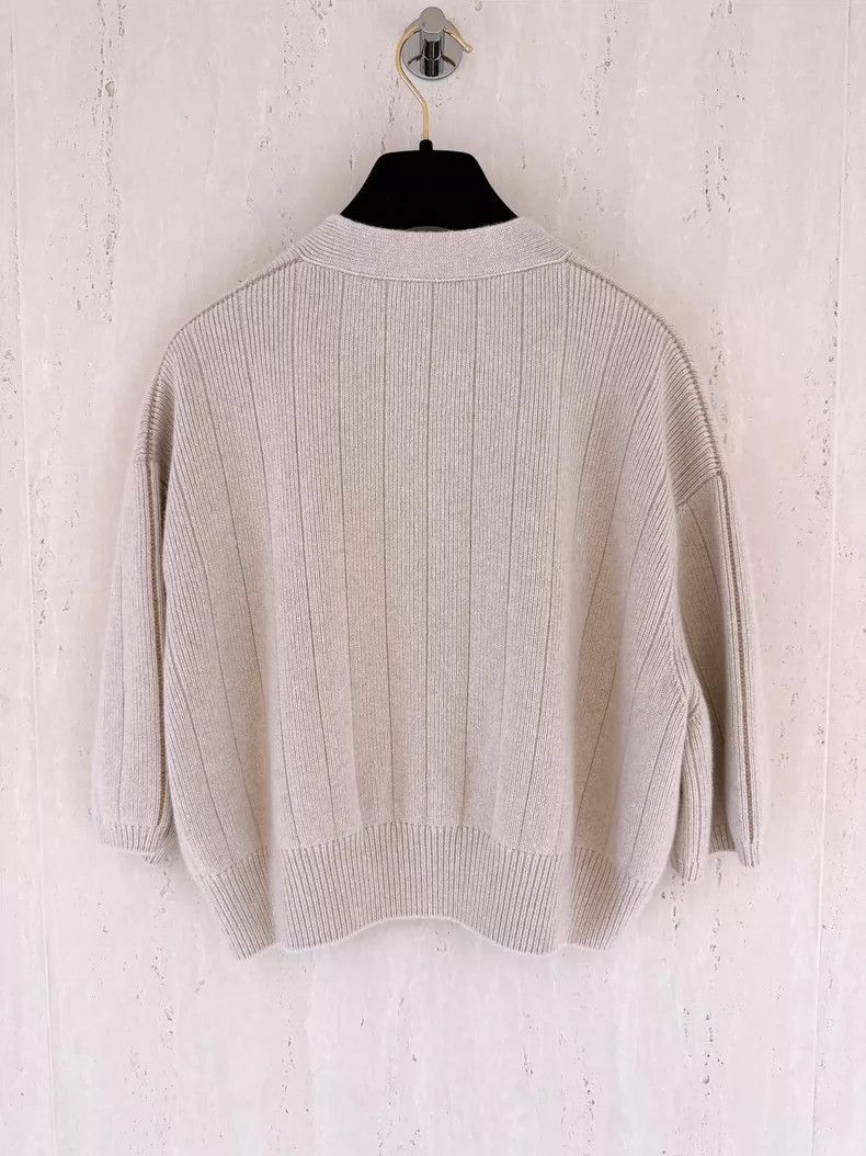 Loro Piana LORO PIANA Baby cashmere seven-sleeve knit cardigan Size M / US 6-8 / IT 42-44 - 2 Thumbnail