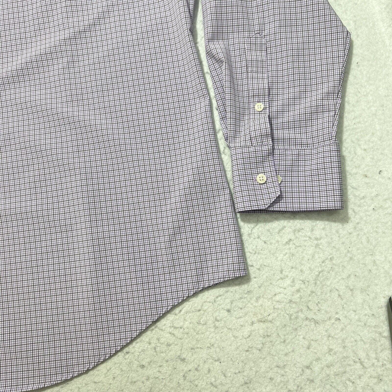 Kirkland Signature Kirkland Signature Button Up Shirt Purple Grid Striped Size US XXL / EU 58 / 5 - 5 Thumbnail