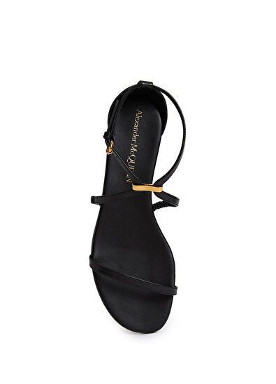 Alexander McQueen o1y0325 Sandals in Black Size US 7 / IT 37 - 4 Thumbnail