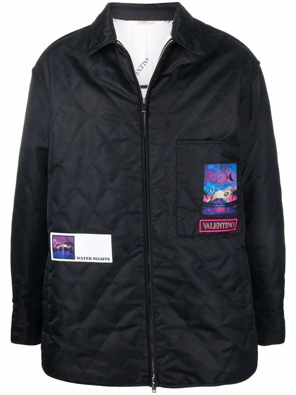 Valentino o1y0525 Logo Jacket in Black Size US S / EU 44-46 / 1 - 1 Thumbnail