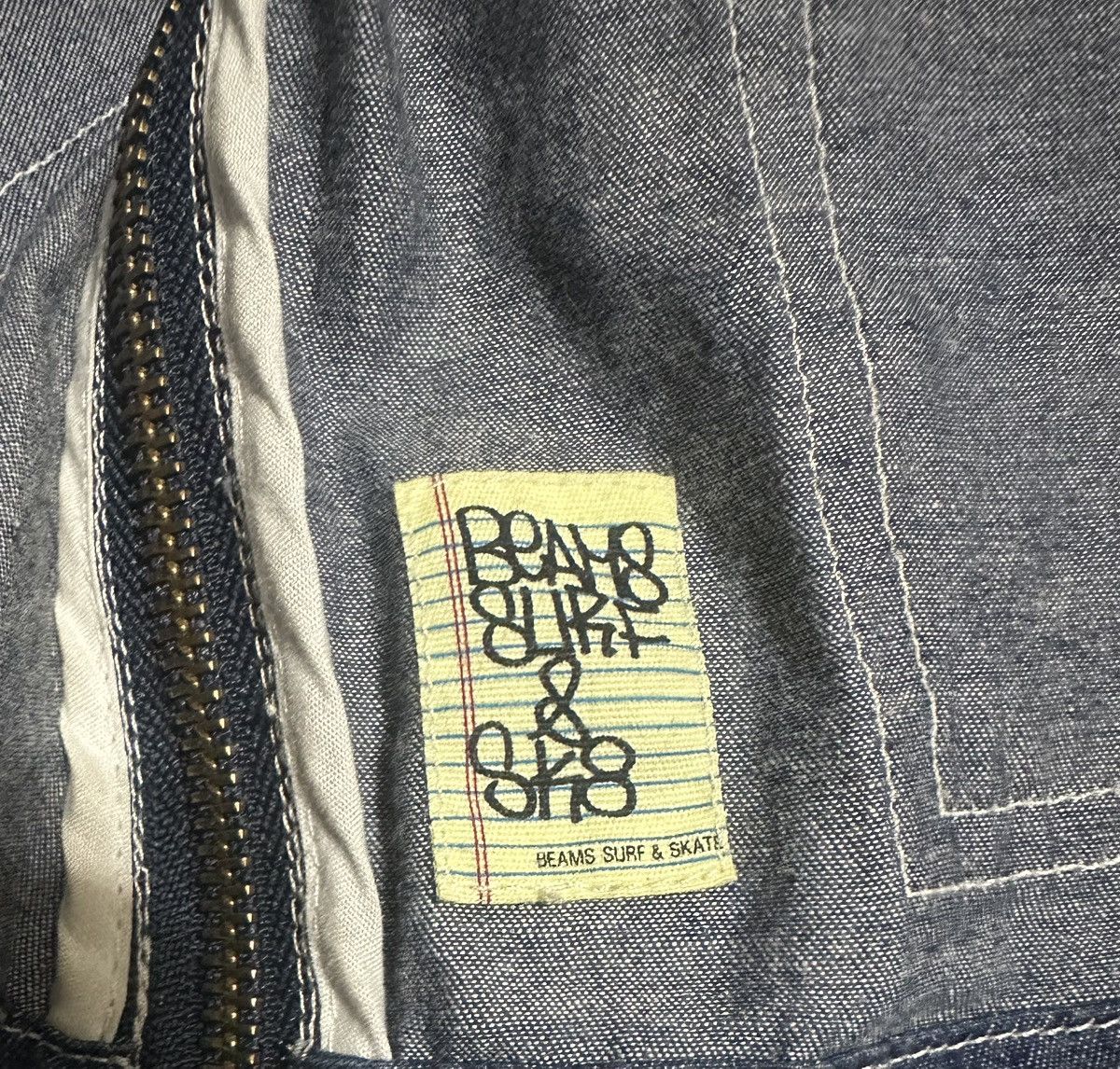 Battenwear Vintage Battenwear Beams Surf&Skate Denim Jacket Hoodie Size US XS / EU 42 / 0 - 8 Thumbnail