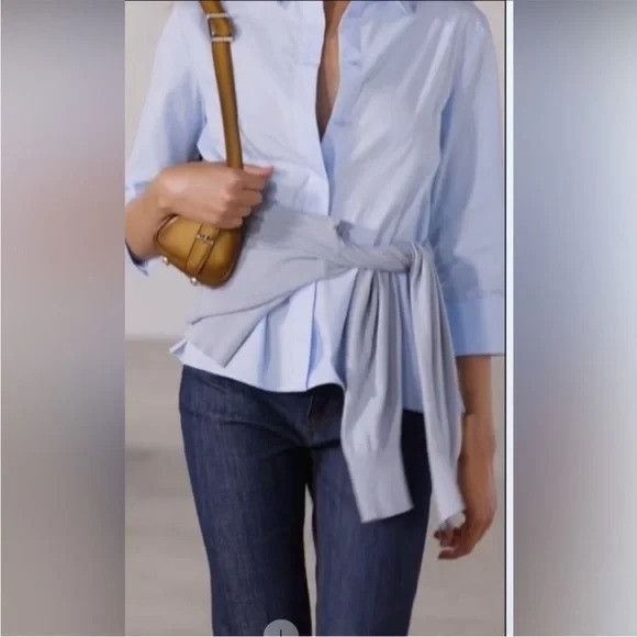 Zara Zara Blue Button Down Shirt Size M / US 6-8 / IT 42-44 - 2 Thumbnail
