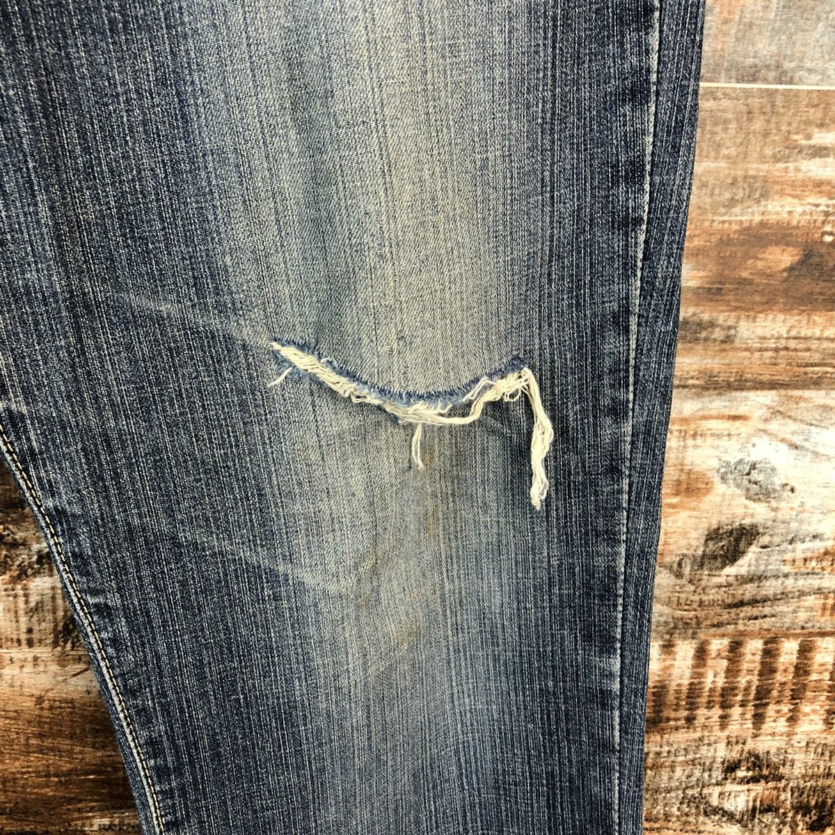 Wrangler Wrangler Blue vintage ripped Distressed Denim Pants #A2381 Size US 36 / EU 52 - 9 Thumbnail