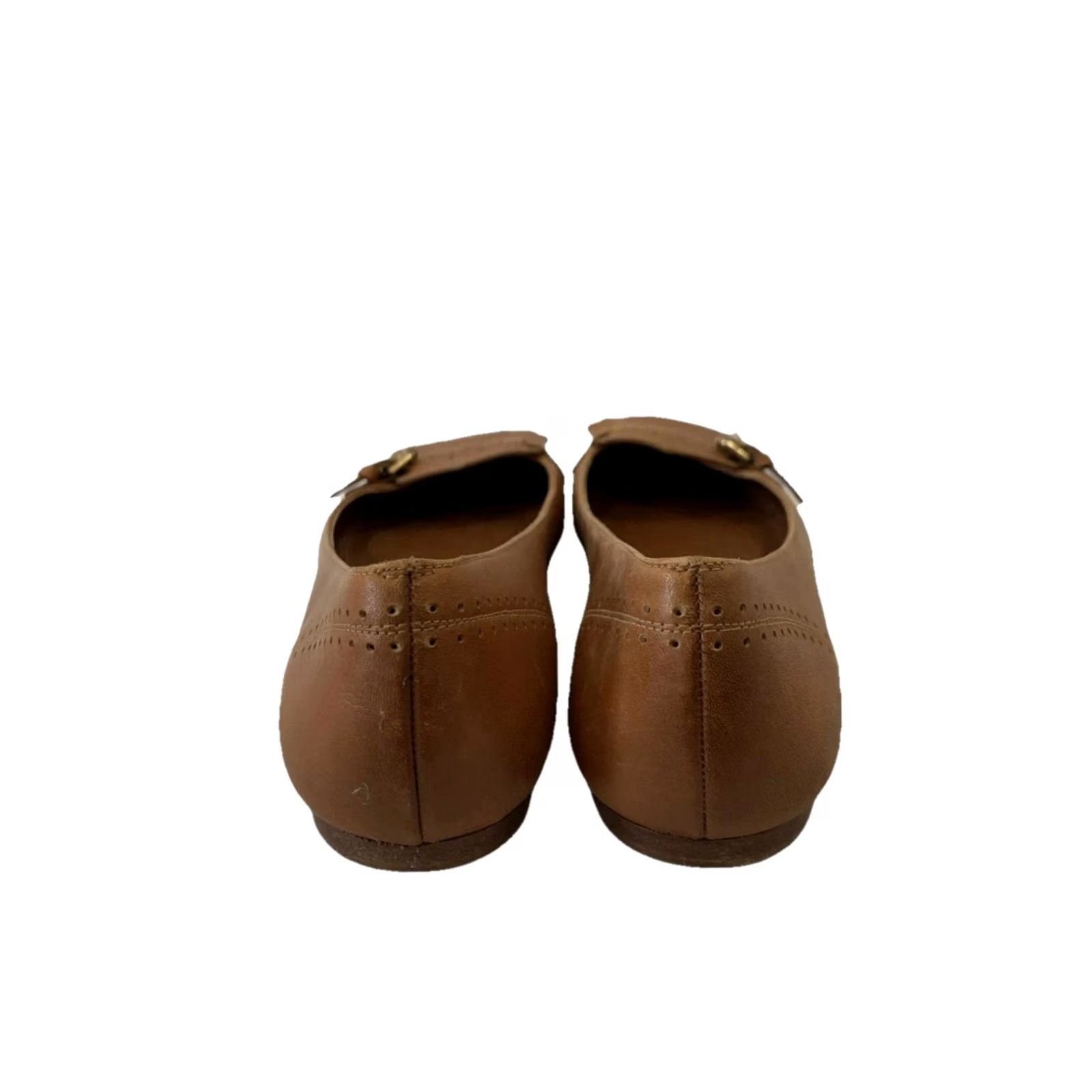 Ralph Lauren Ralph Lauren Collection Women’s Leather Flats Loafers Fringe Buckle Brown 8 Womens Leather Flats Loafers Fringe Buckle Leather Brown Jessica Size US 8 / IT 38 - 3 Thumbnail