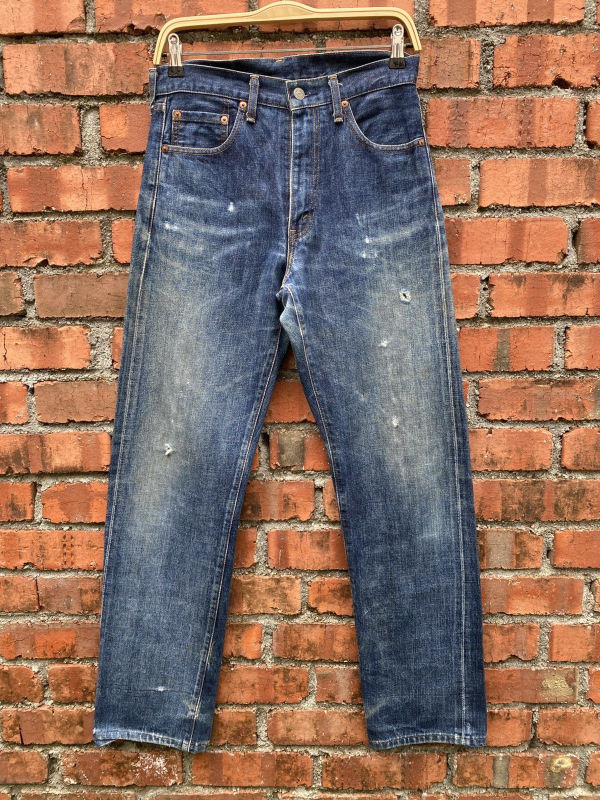 Levi's Vintage Clothing W29x32 Vintage levi's 502 big E redline denime distresed Size US 29 - 1 Thumbnail