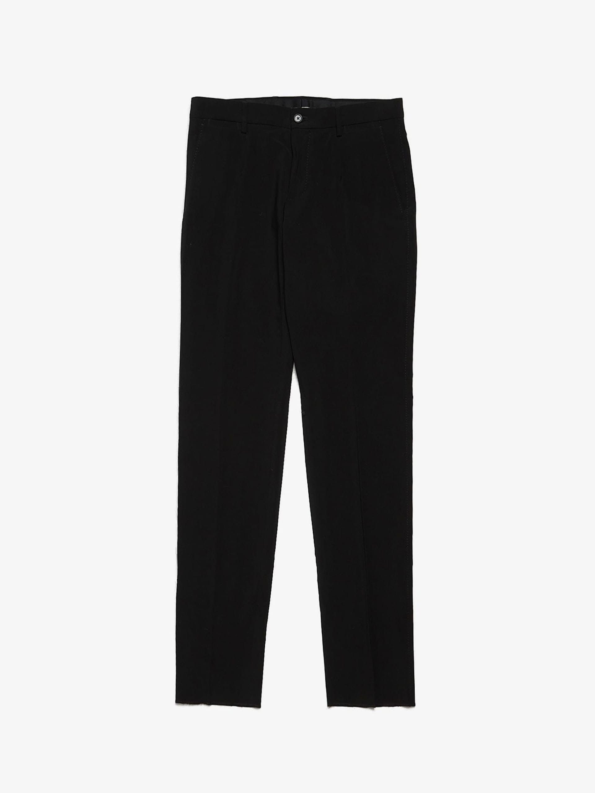 image of Dolce Gabbana Black Zipped Arrows Lana Pants, Men's (Size 28)