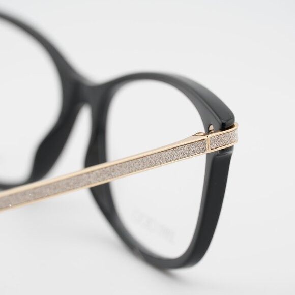 Jimmy Choo Jimmy Choo JC269 0807 00 Eyeglasses Black 54mm Square Frame Size ONE SIZE - 6 Thumbnail