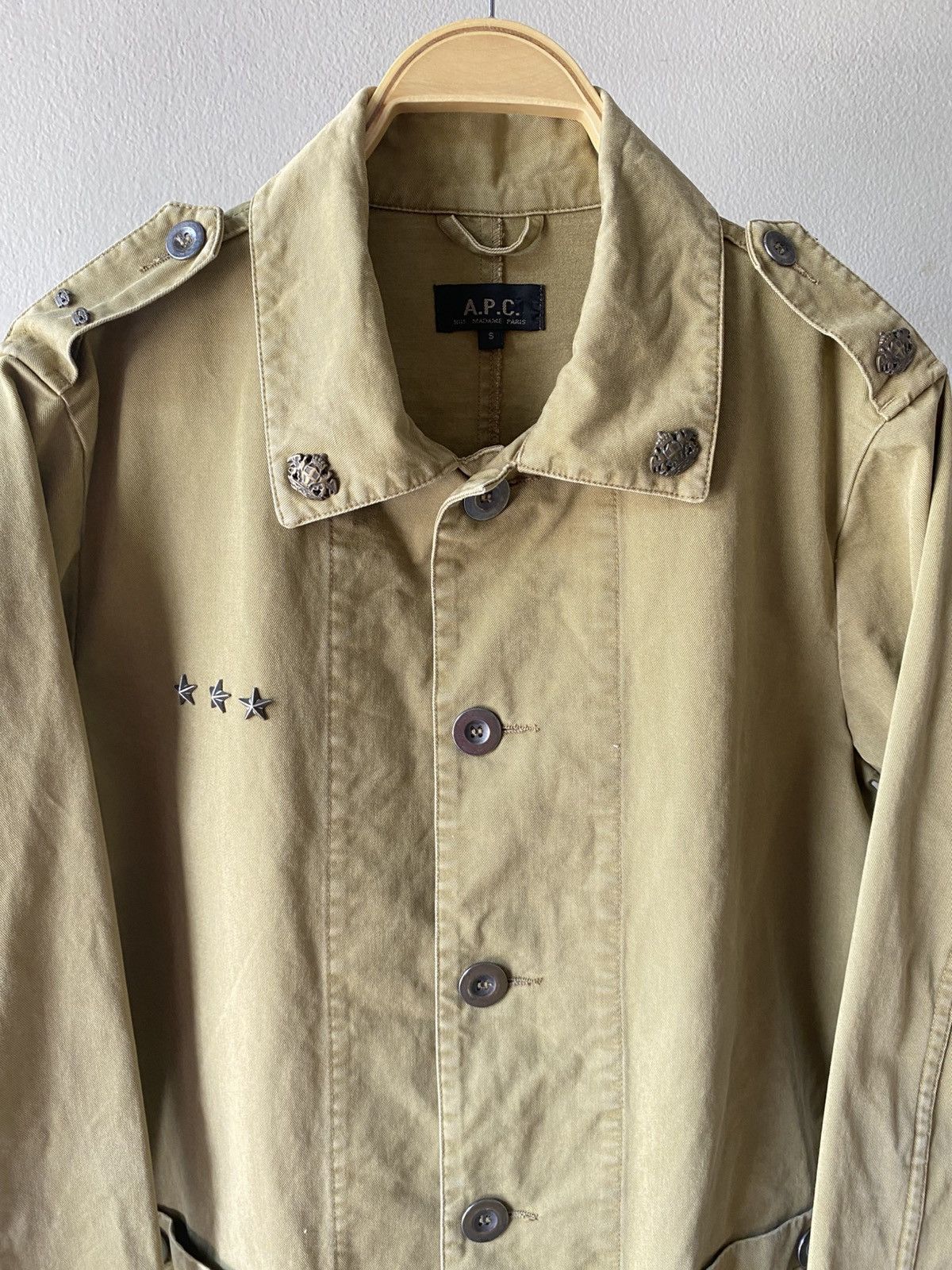 A.P.C. A.P.C. Military-Style Khaki Jacket Size US S / EU 44-46 / 1 - 6 Thumbnail