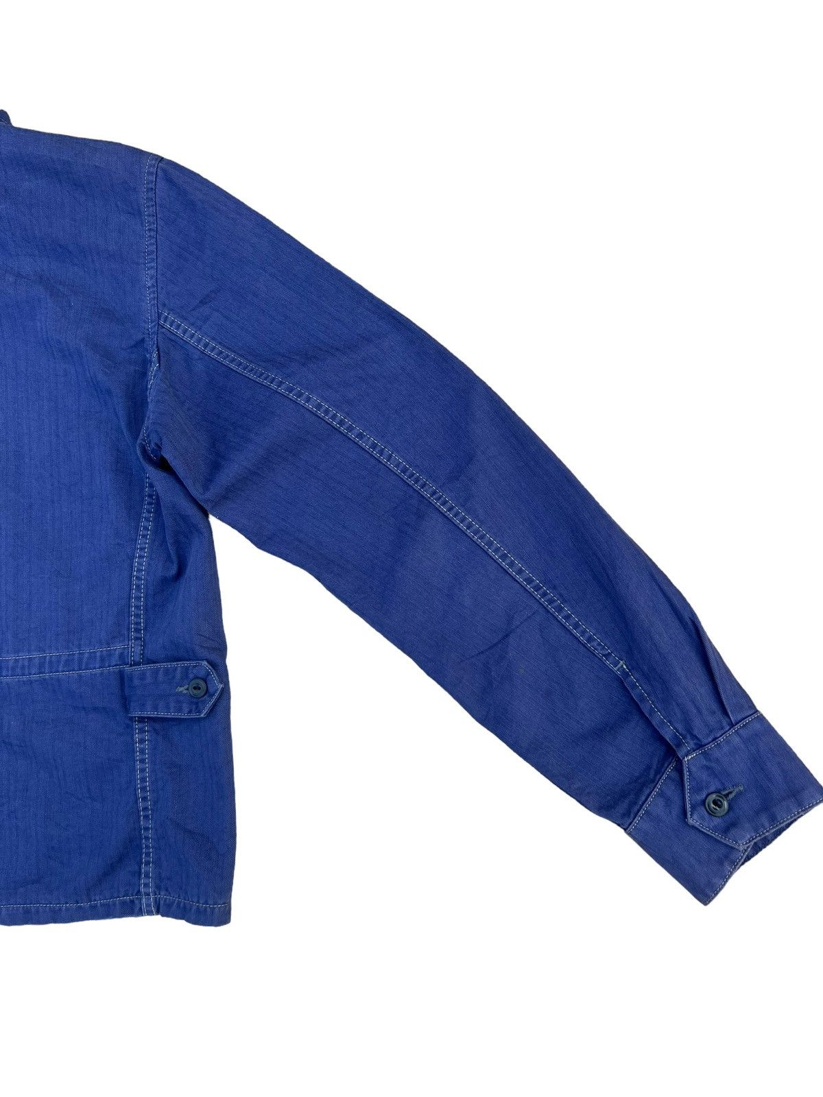 Indigo Two Moon Japan Herringbone Indigo Work Wear Jacket Size US L / EU 52-54 / 3 - 19 Thumbnail