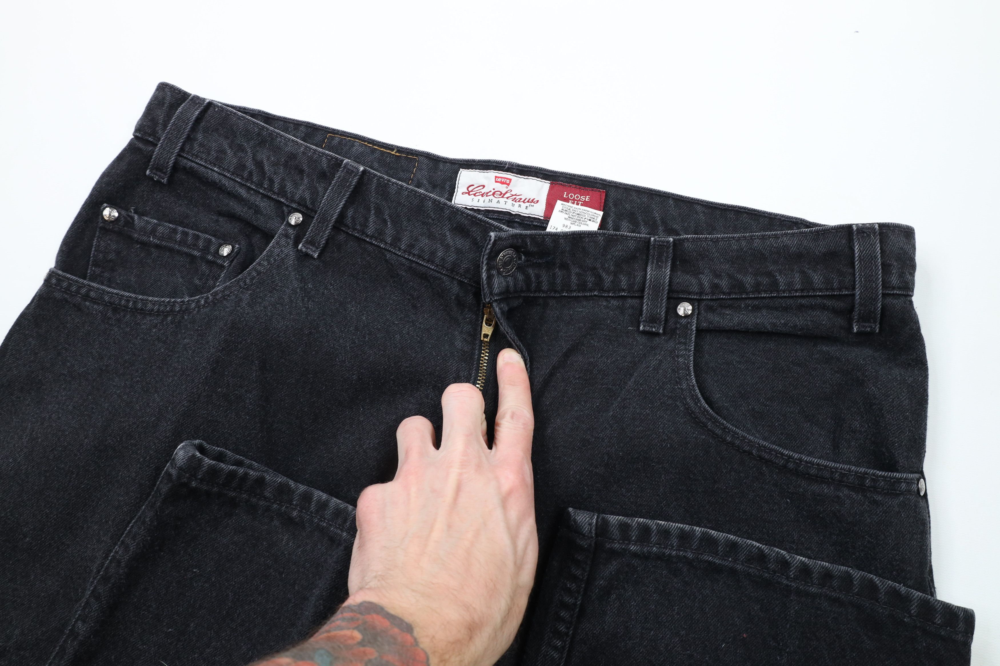 Levi's × Vintage Vintage 90s Levis 545 Loose Fit Denim Jeans Black Cotton Size US 38 / EU 54 - 6 Thumbnail