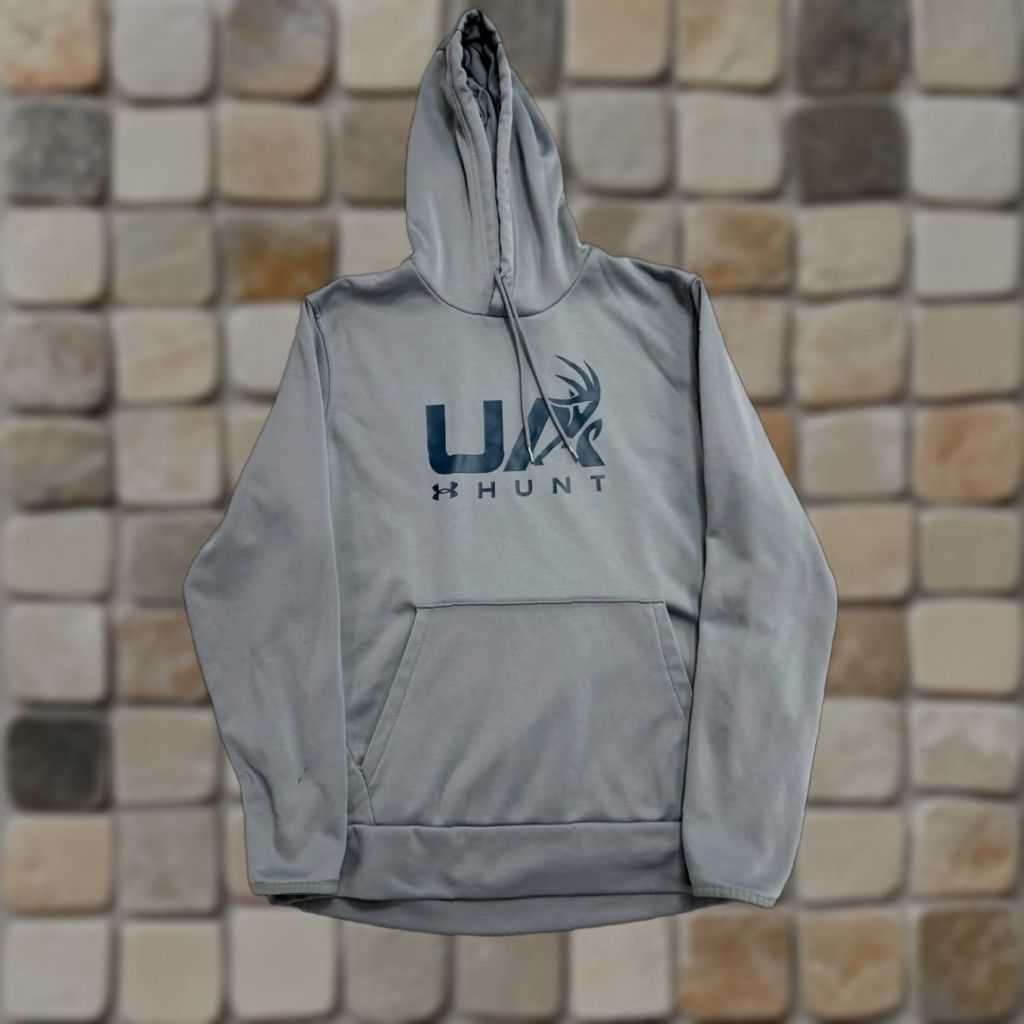 Under Armour Under Armour Fleece Hunt Logo Hoodie Mens Large Gray Logo Graphic Warm Athleisure Size US L / EU 52-54 / 3 - 1 Thumbnail