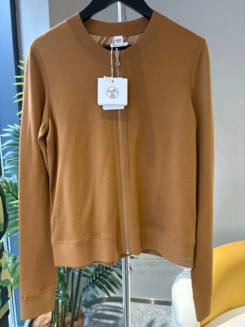 Hermes Hermes Chestnut-colored knitted cardigan Size XS / US 0-2 / IT 36-38 - 1 Thumbnail