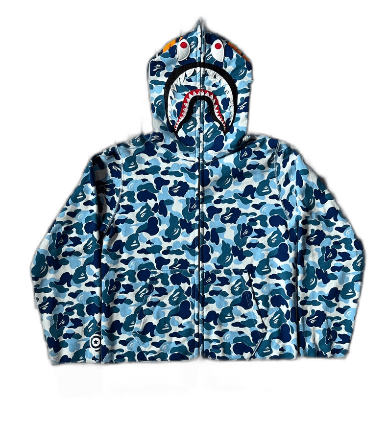 Bape BAPE ABC Blue Camo Shark Hoodie Size US M / EU 48-50 / 2 - 1 Thumbnail