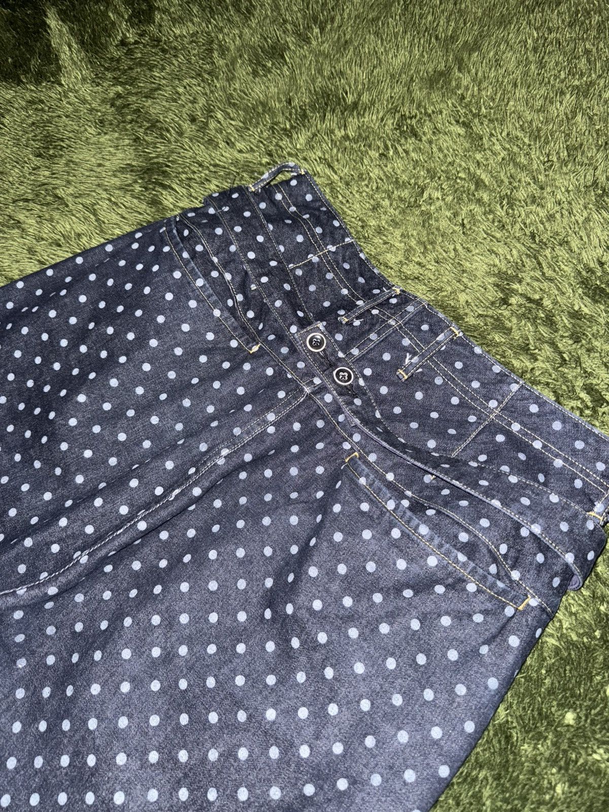 Kapital [2] KAPITAL Dot Pattern Button-Fly Denim Pants Size US 30 / EU 46 - 10 Thumbnail
