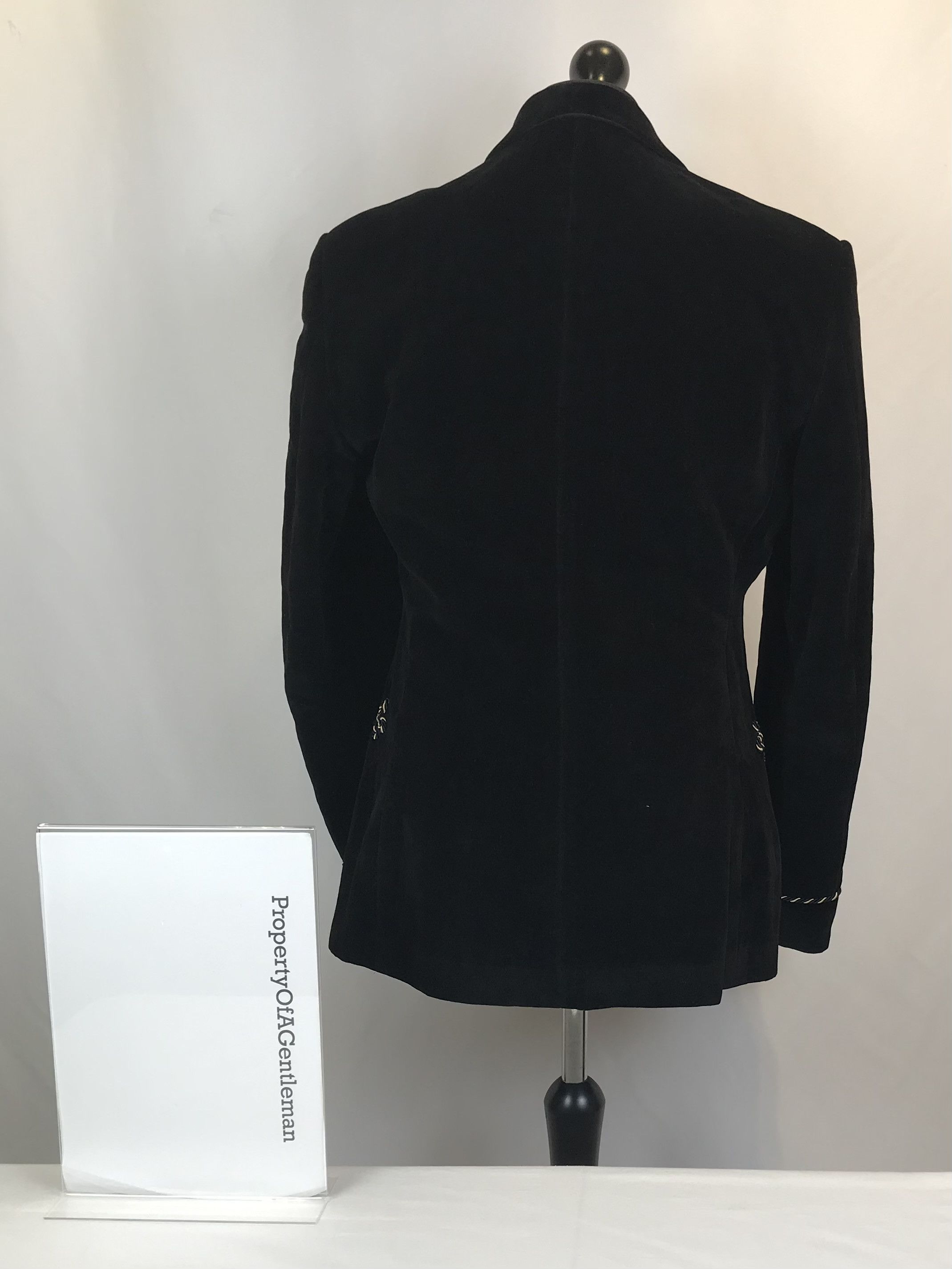 Gucci Men's Classic Black Velvet Blazer Size 50R - 4 Thumbnail
