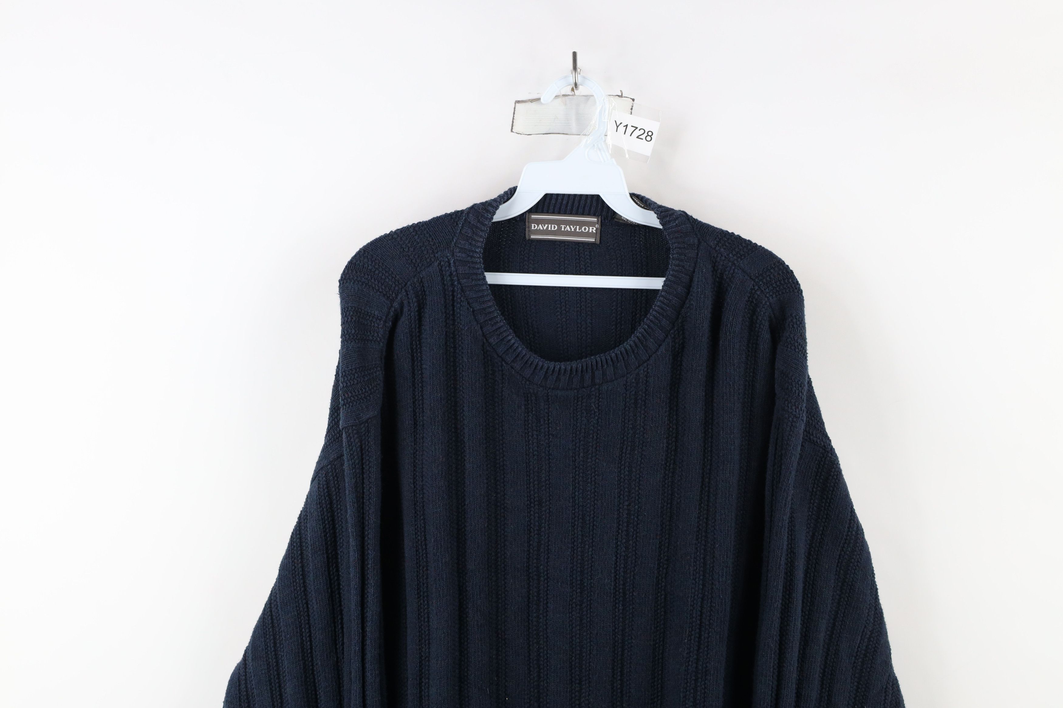 Vintage Vintage 90s Streetwear Heavy Hand Framed Knit Sweater USA Size US XXL / EU 58 / 5 - 2 Thumbnail