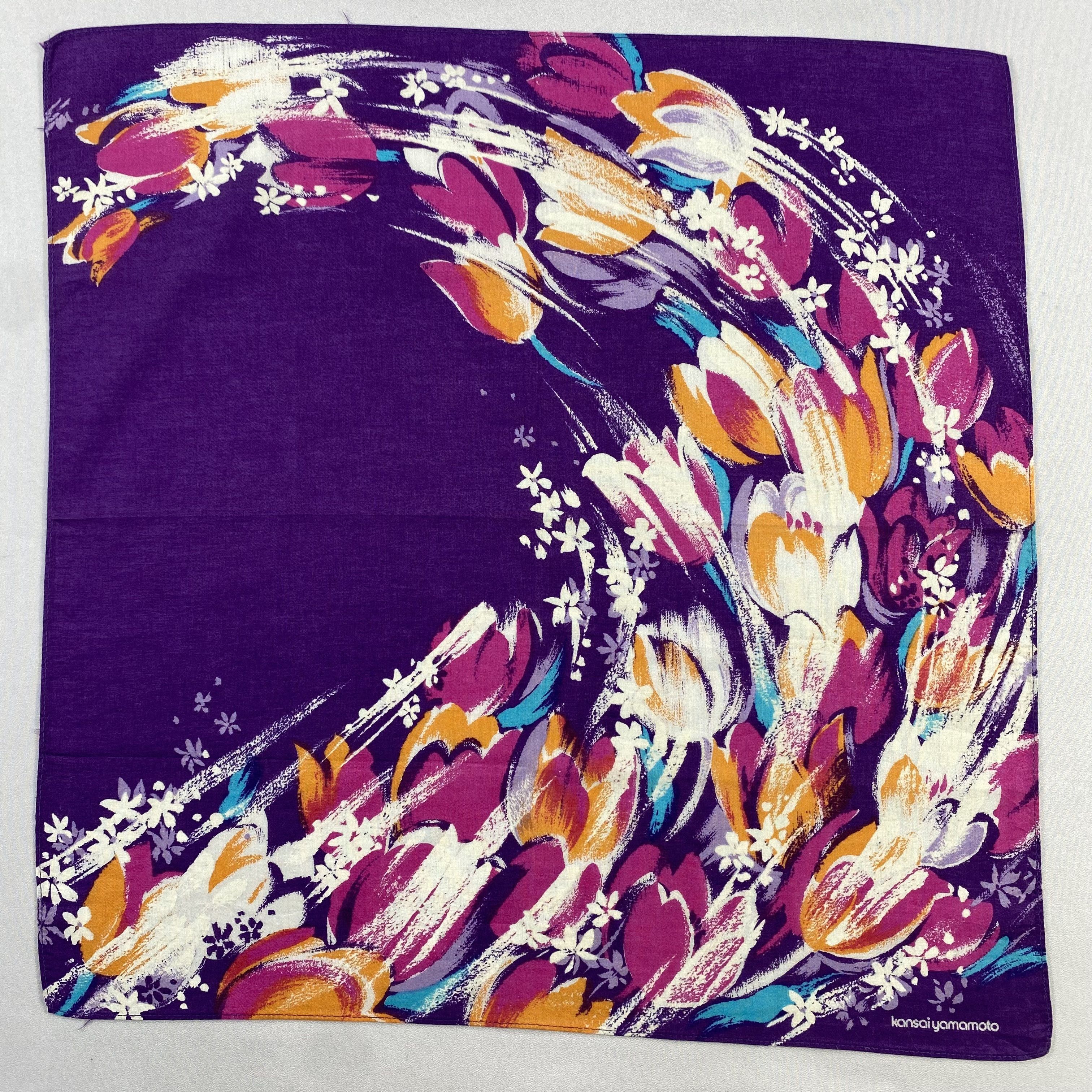Kansai Yamamoto × Vintage Kansai Yamamoto Bandana/ Handkerchief / Neckerchief-P556 Size ONE SIZE - 1 Thumbnail