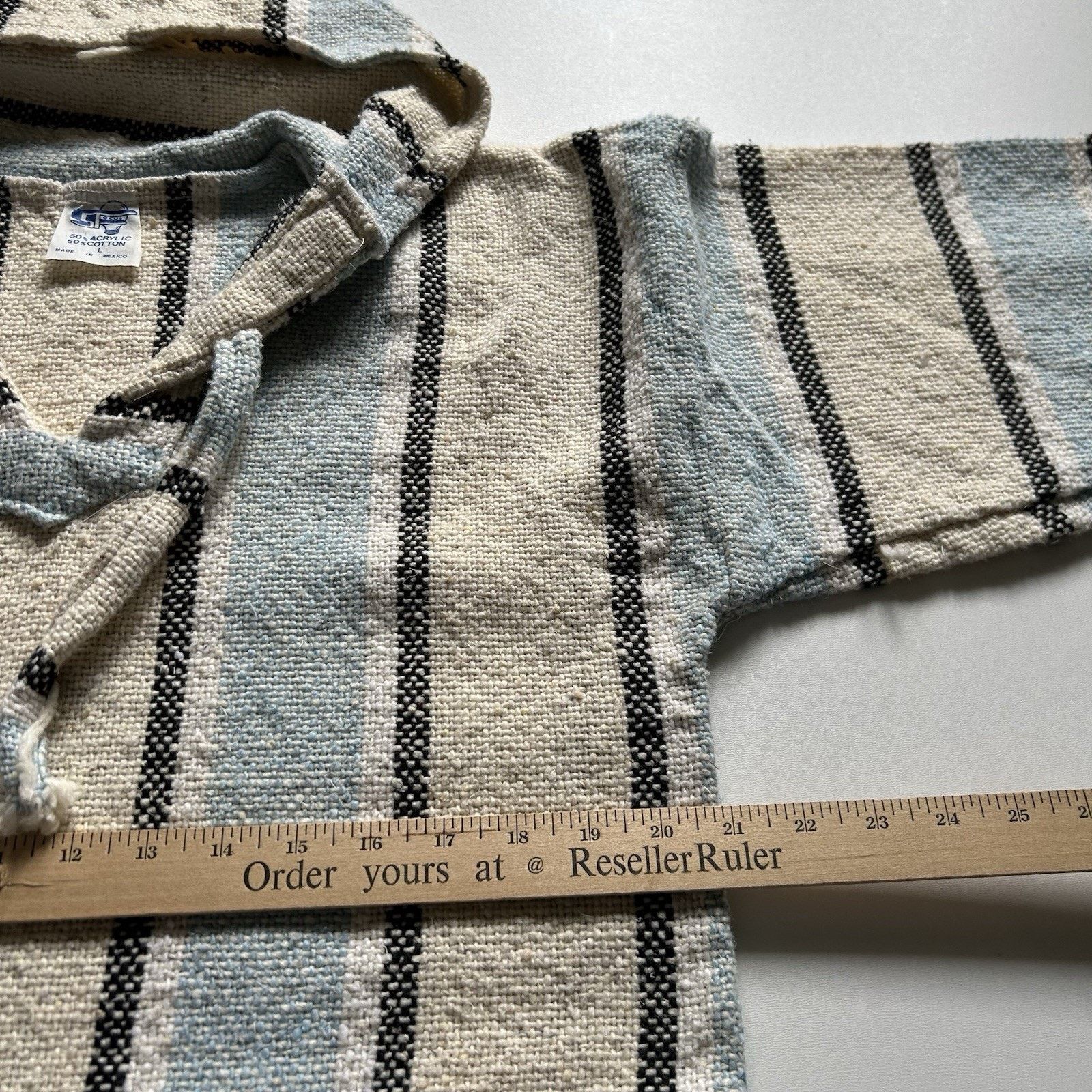 Vintage Vintage Y2K Drug Rug Pullover Poncho Baja Rasta Hoodie Large Size US L / EU 52-54 / 3 - 3 Thumbnail