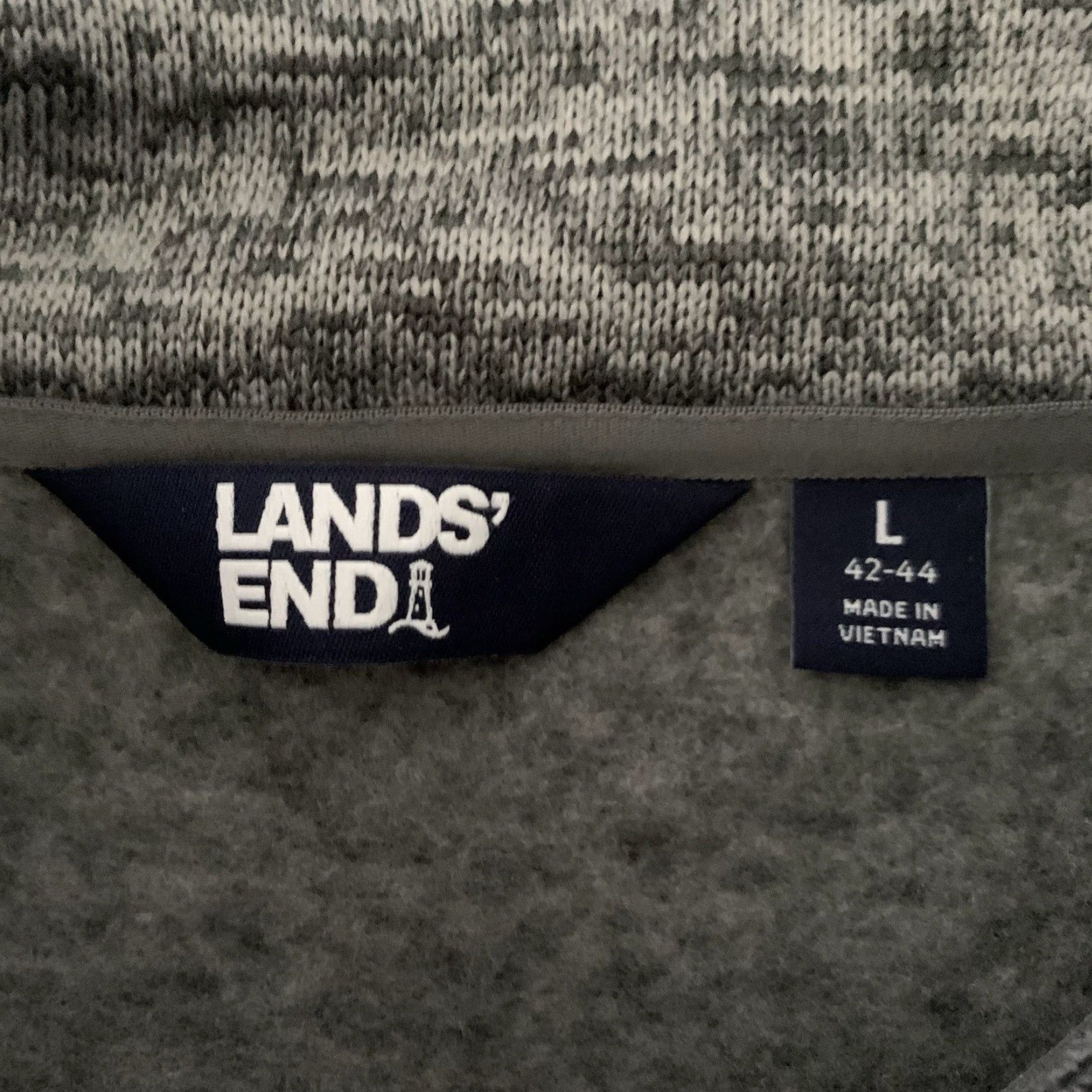 Lands' End Lands' End Vest Men Large 42-44 Gray Full Zip Pockets Fleece Knit Oeko-Tex Size US L / EU 52-54 / 3 - 2 Thumbnail