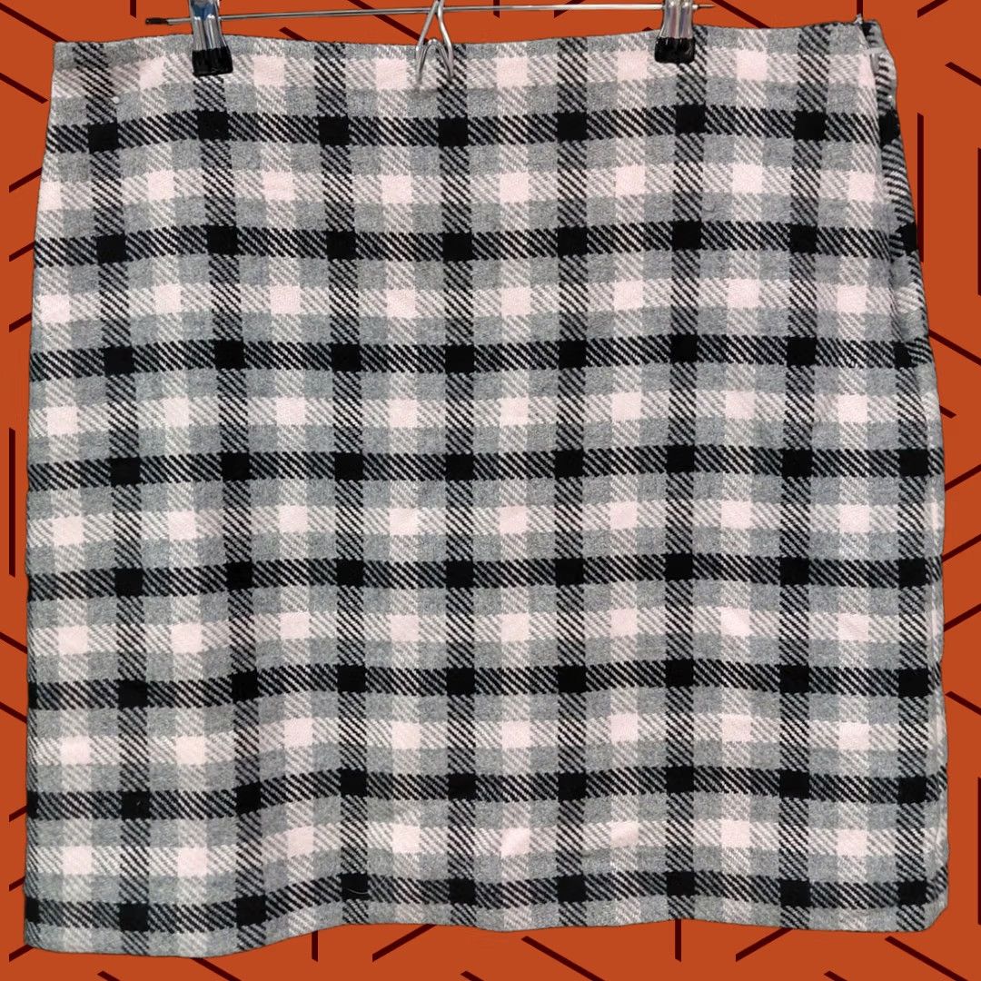 Talbots Talbots Plaid Wool Blend Skirt Lined Women Size 16 Black Size 38" / US 16 / IT 52 - 1 Thumbnail
