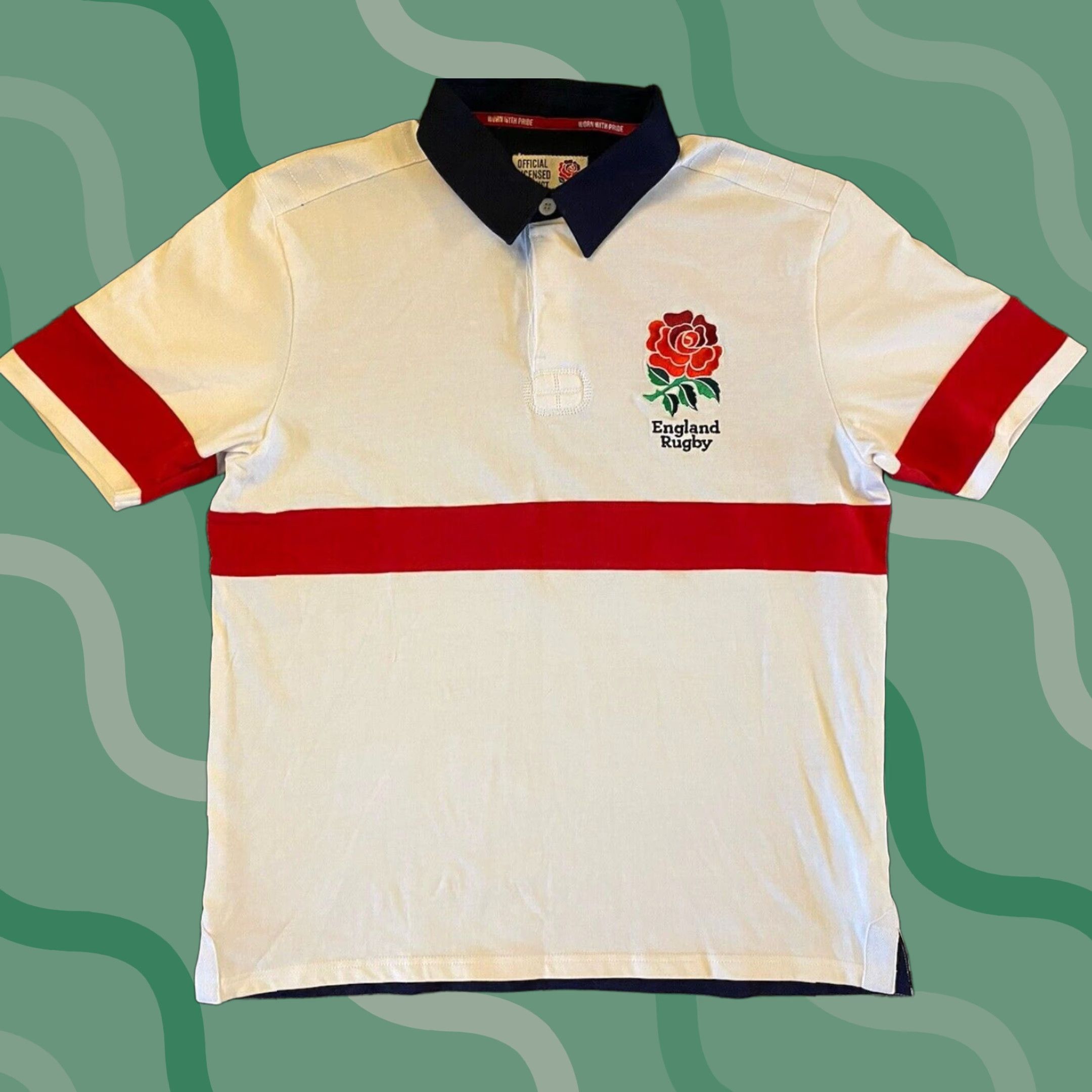 Vintage England Rugby Polo Shirt Men M Rose Official Licensed Product For The Glory Size US M / EU 48-50 / 2 - 1 Thumbnail