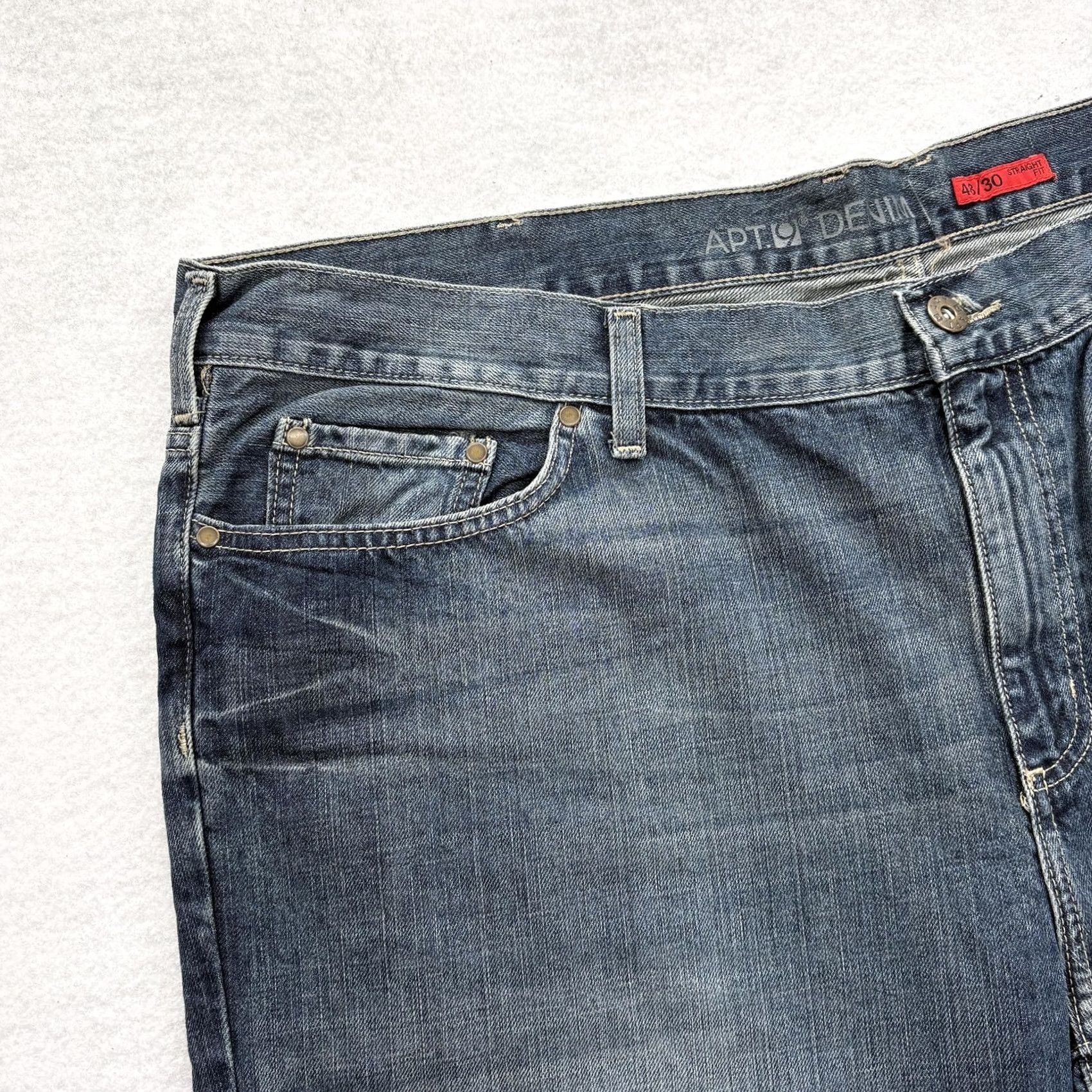 Apt. 9 Apt. 9 Jeans Straight Fit Big & Tall 48x30 Mens Blue Denim NWT Pants Size US 32 / EU 48 - 2 Thumbnail