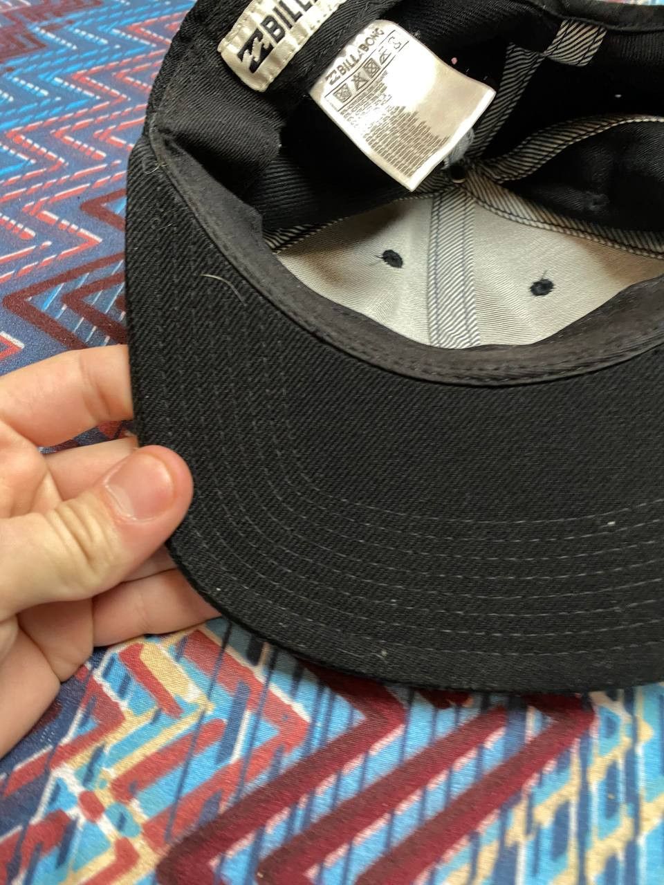 Billabong Hats black Vintage big logo Bilabong Cap Y2K streetwear Size ONE SIZE - 5 Thumbnail
