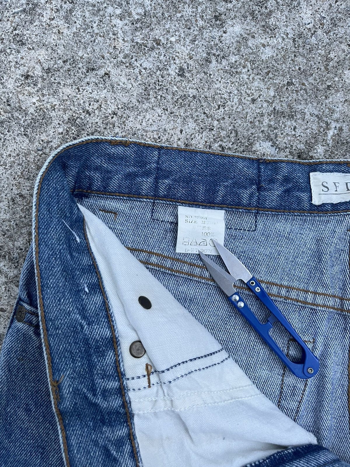 Japanese Brand 🔥 SFD Japanese Distressed Denim Streetwear W30🔥 Size US 30 / EU 46 - 8 Thumbnail