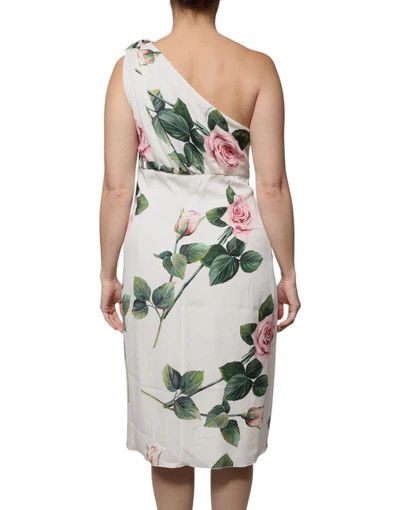 Dolce & Gabbana o1y0825 One-Shoulder Midi Dress in Multicolor Size XS / US 0-2 / IT 36-38 - 6 Thumbnail