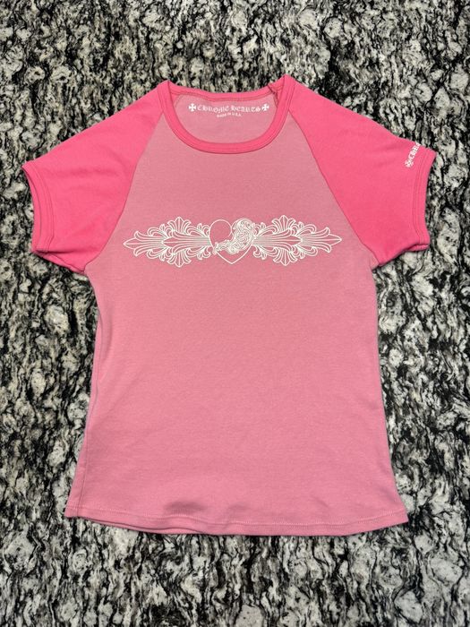 Chrome hearts discount pink baby tee