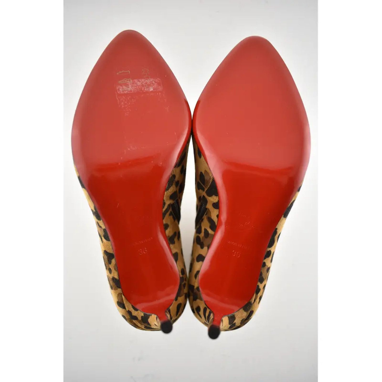 Christian Louboutin Christian Louboutin Eloise Booty 85 Black Brown Leopard Rio Size US 6 / IT 36 - 12 Thumbnail