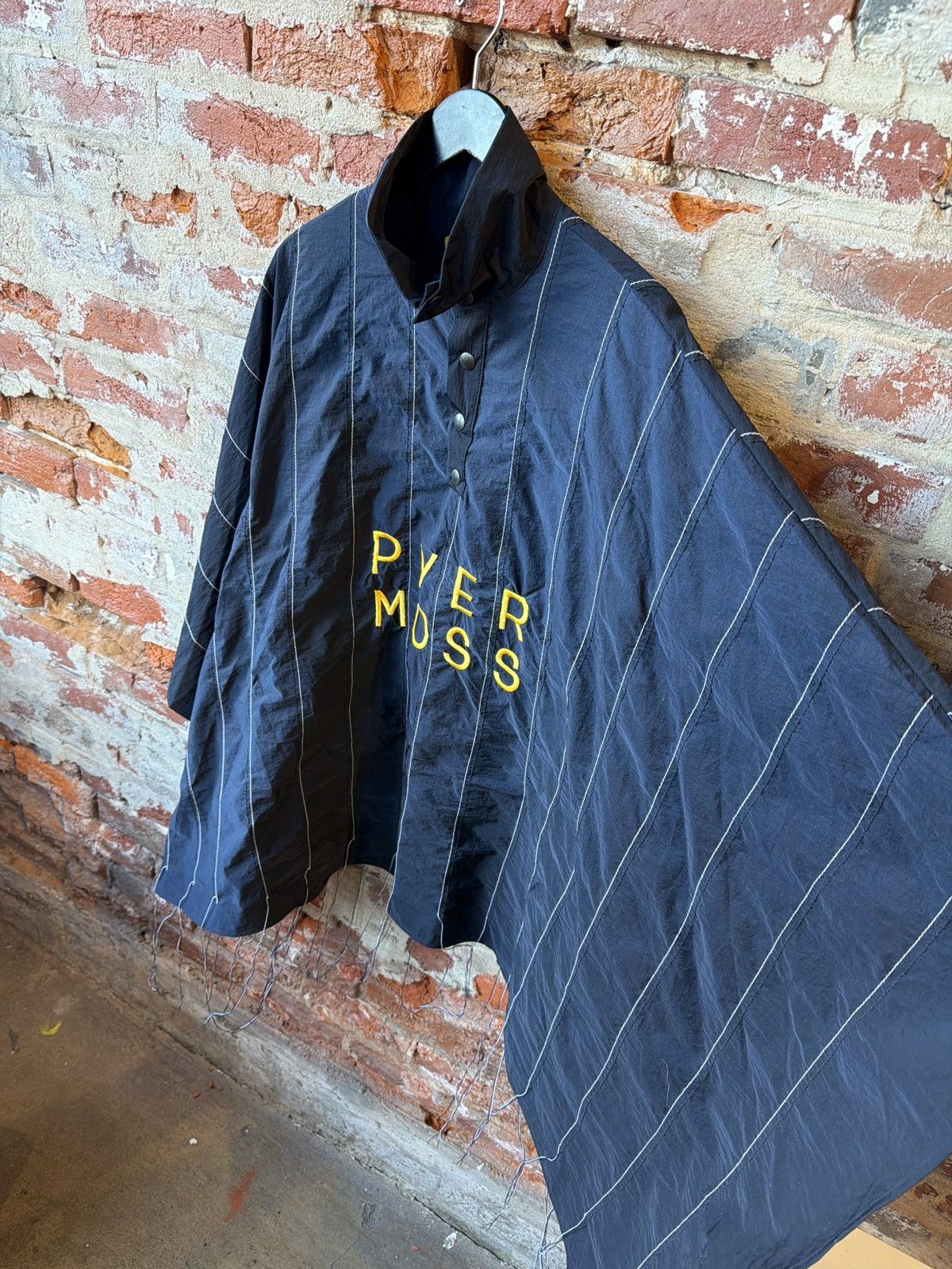 Pyer Moss Pyer Moss Running Stitch Poncho Size US M / EU 48-50 / 2 - 2 Thumbnail